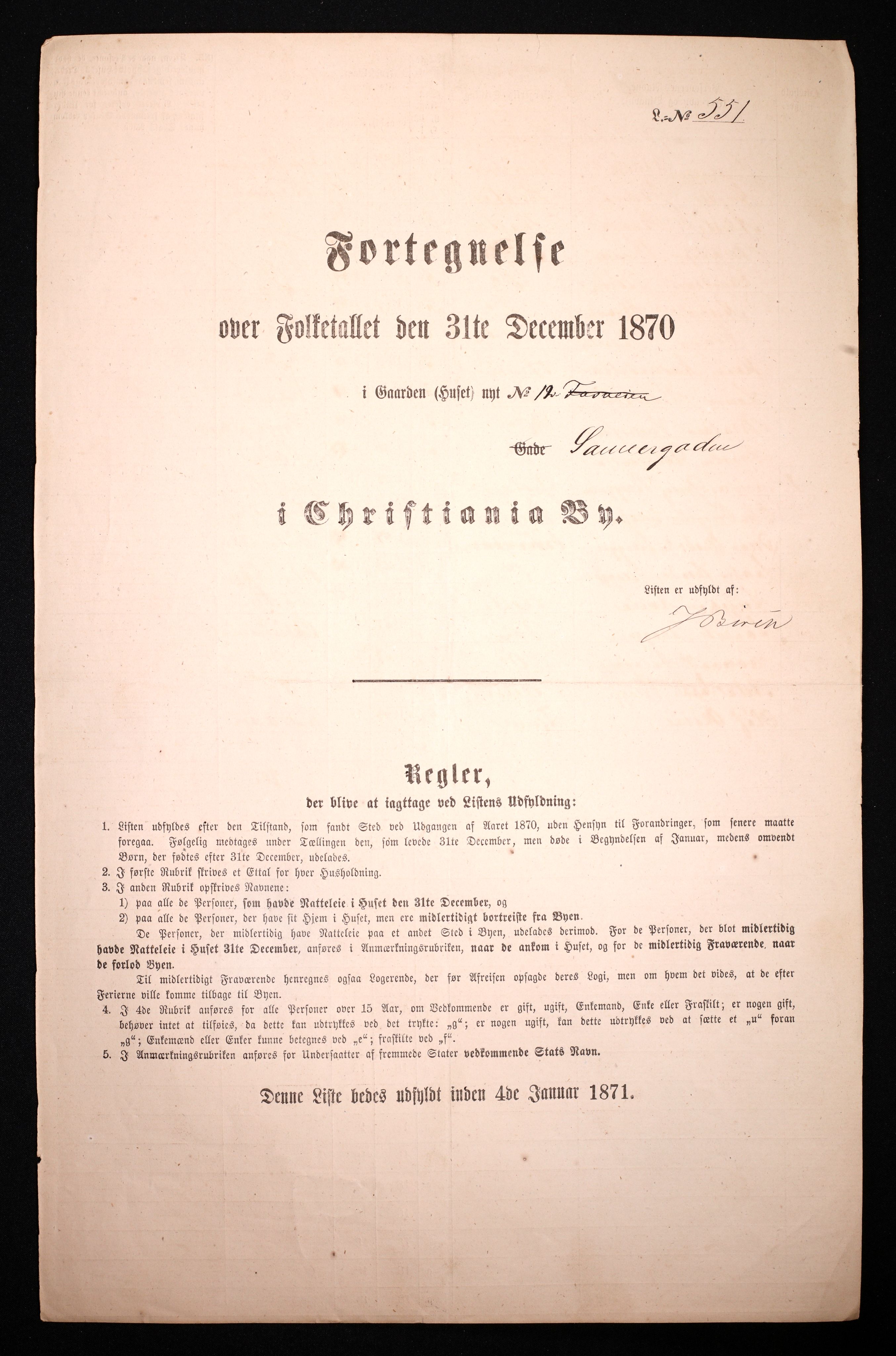 RA, Folketelling 1870 for 0301 Kristiania kjøpstad, 1870, s. 3304