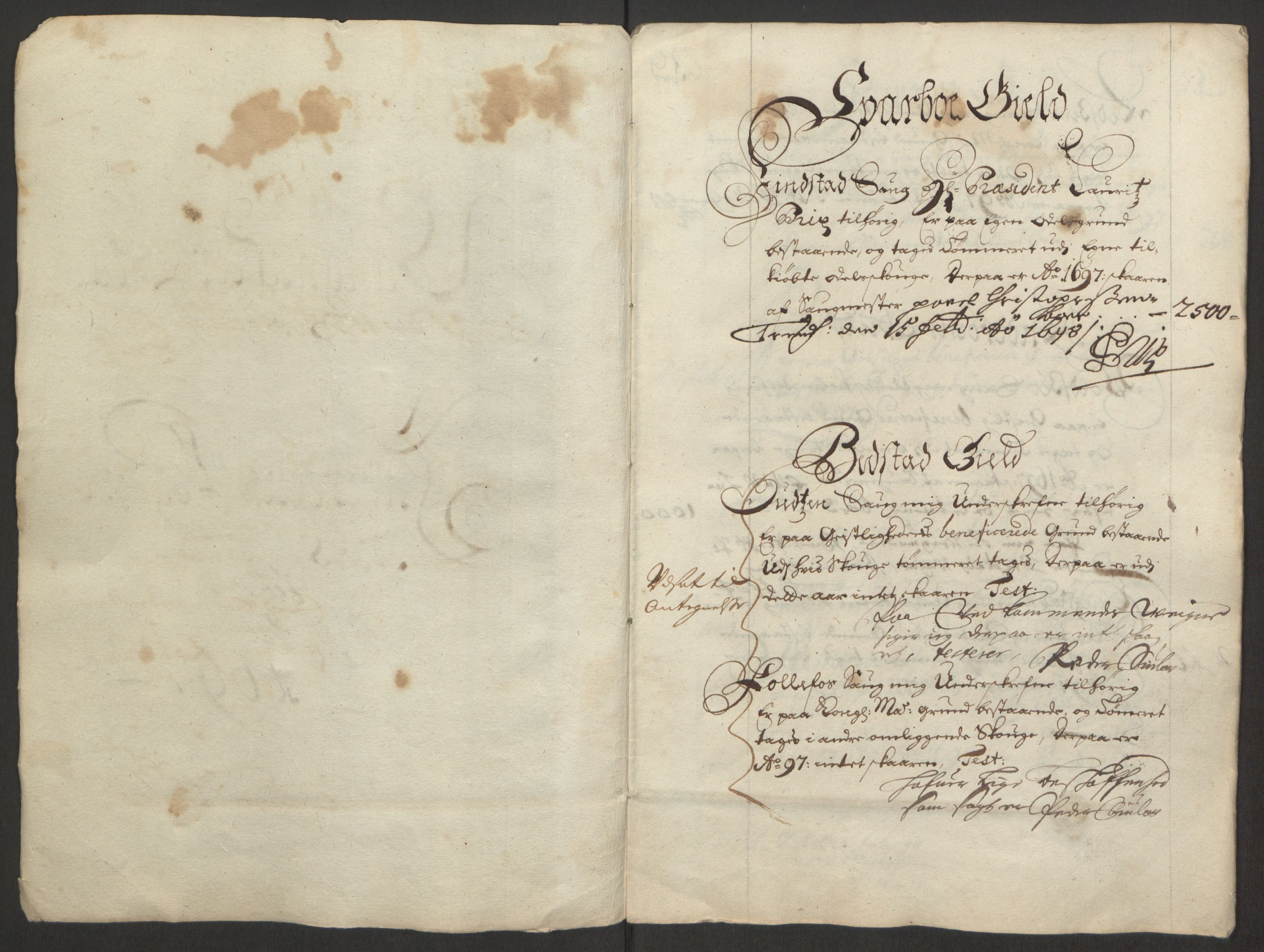 Rentekammeret inntil 1814, Reviderte regnskaper, Fogderegnskap, AV/RA-EA-4092/R63/L4309: Fogderegnskap Inderøy, 1695-1697, s. 390