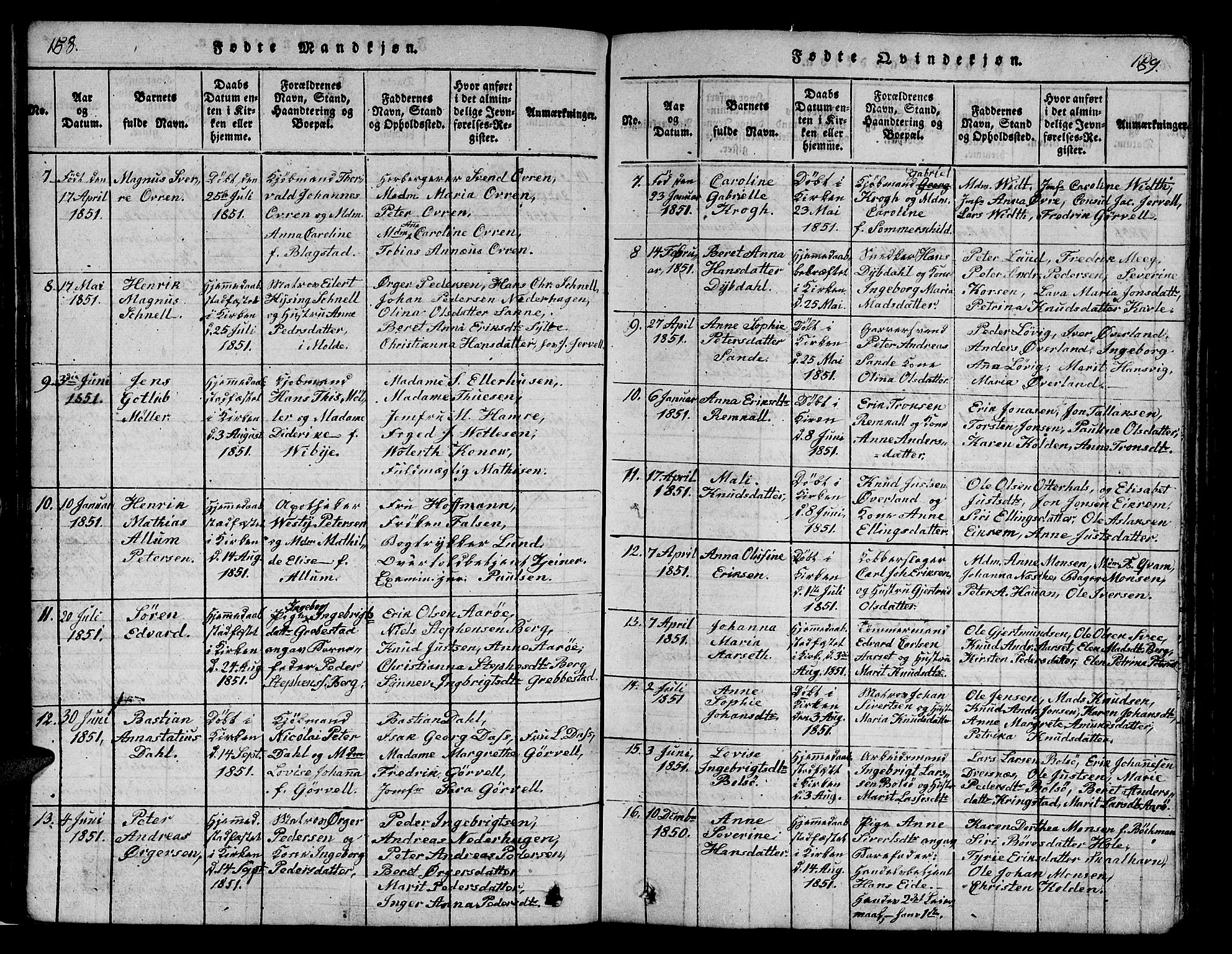 Ministerialprotokoller, klokkerbøker og fødselsregistre - Møre og Romsdal, SAT/A-1454/558/L0700: Klokkerbok nr. 558C01, 1818-1868, s. 158-159