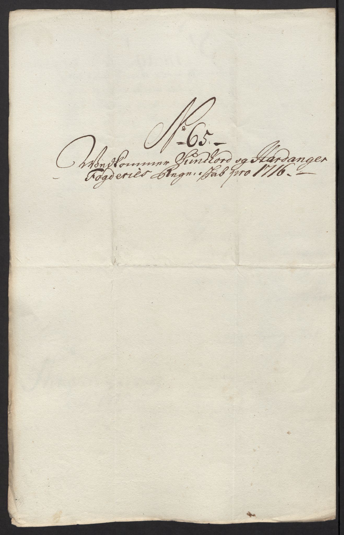 Rentekammeret inntil 1814, Reviderte regnskaper, Fogderegnskap, RA/EA-4092/R48/L2992: Fogderegnskap Sunnhordland og Hardanger, 1716, s. 296