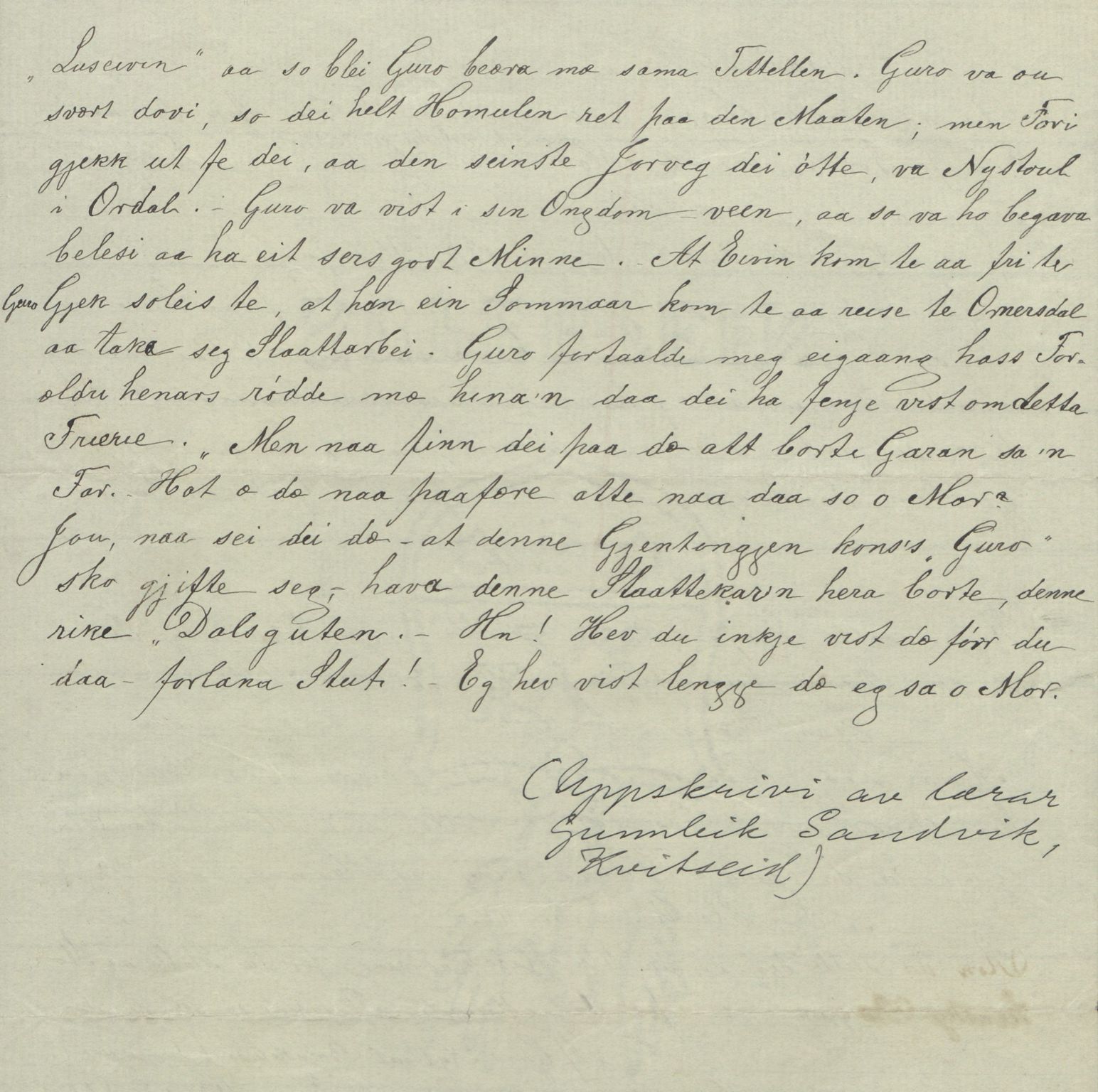 Rikard Berge, TEMU/TGM-A-1003/F/L0004/0053: 101-159 / 157 Manuskript, notatar, brev o.a. Nokre leiker, manuskript, 1906-1908, s. 124