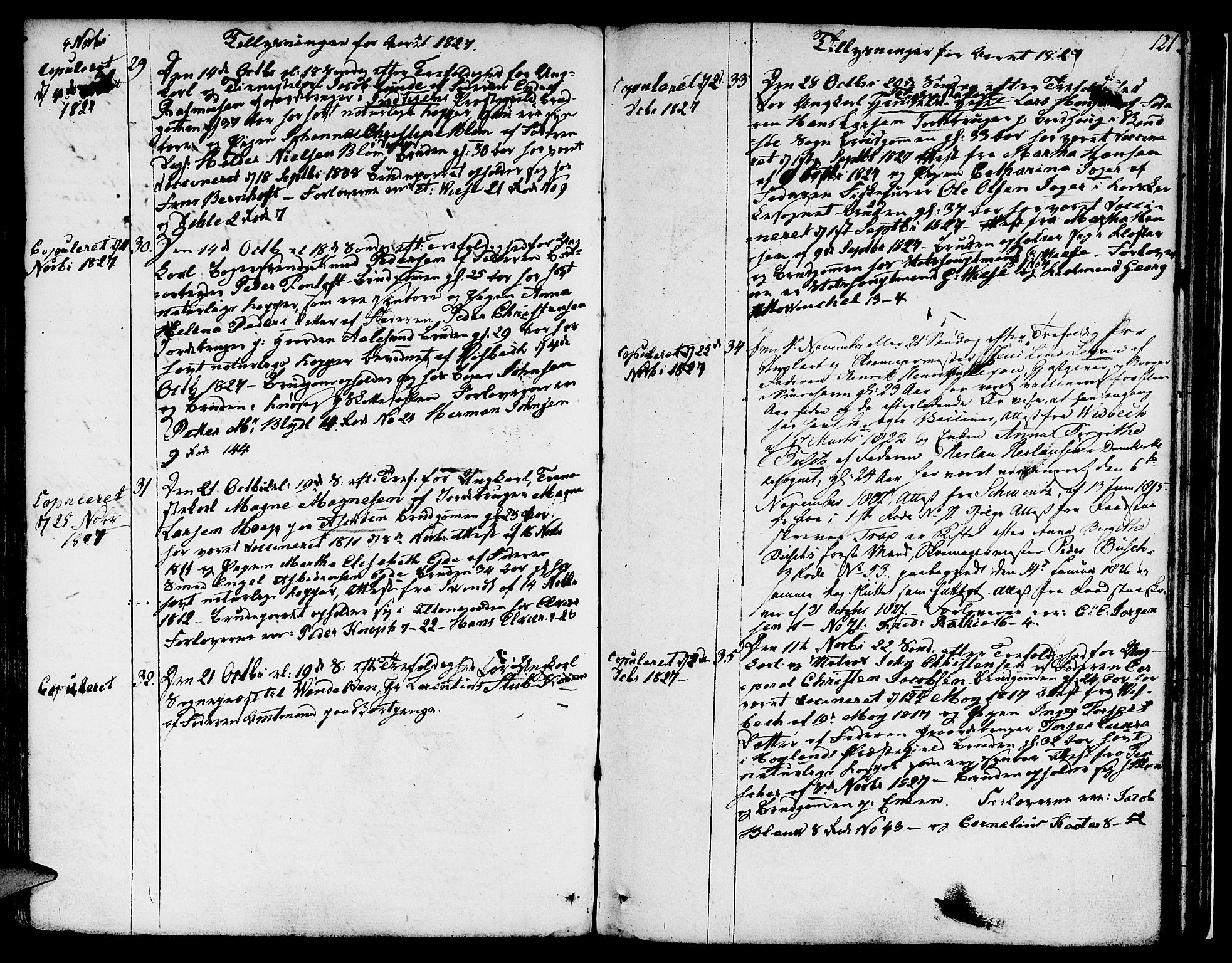 Nykirken Sokneprestembete, SAB/A-77101/H/Hab: Klokkerbok nr. A 2, 1782-1847, s. 121