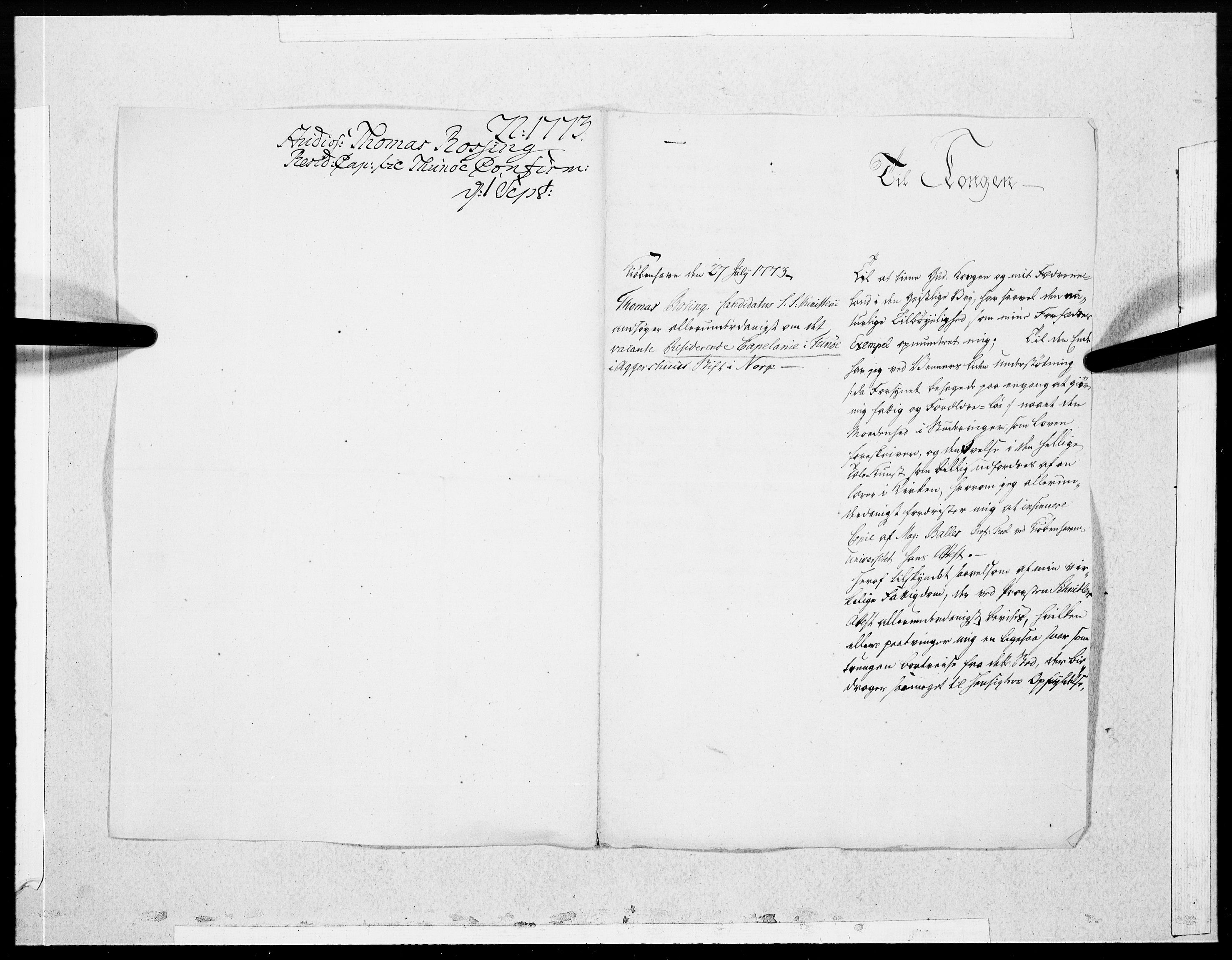 Danske Kanselli 1572-1799, AV/RA-EA-3023/F/Fc/Fcc/Fcca/L0210: Norske innlegg 1572-1799, 1773, s. 2