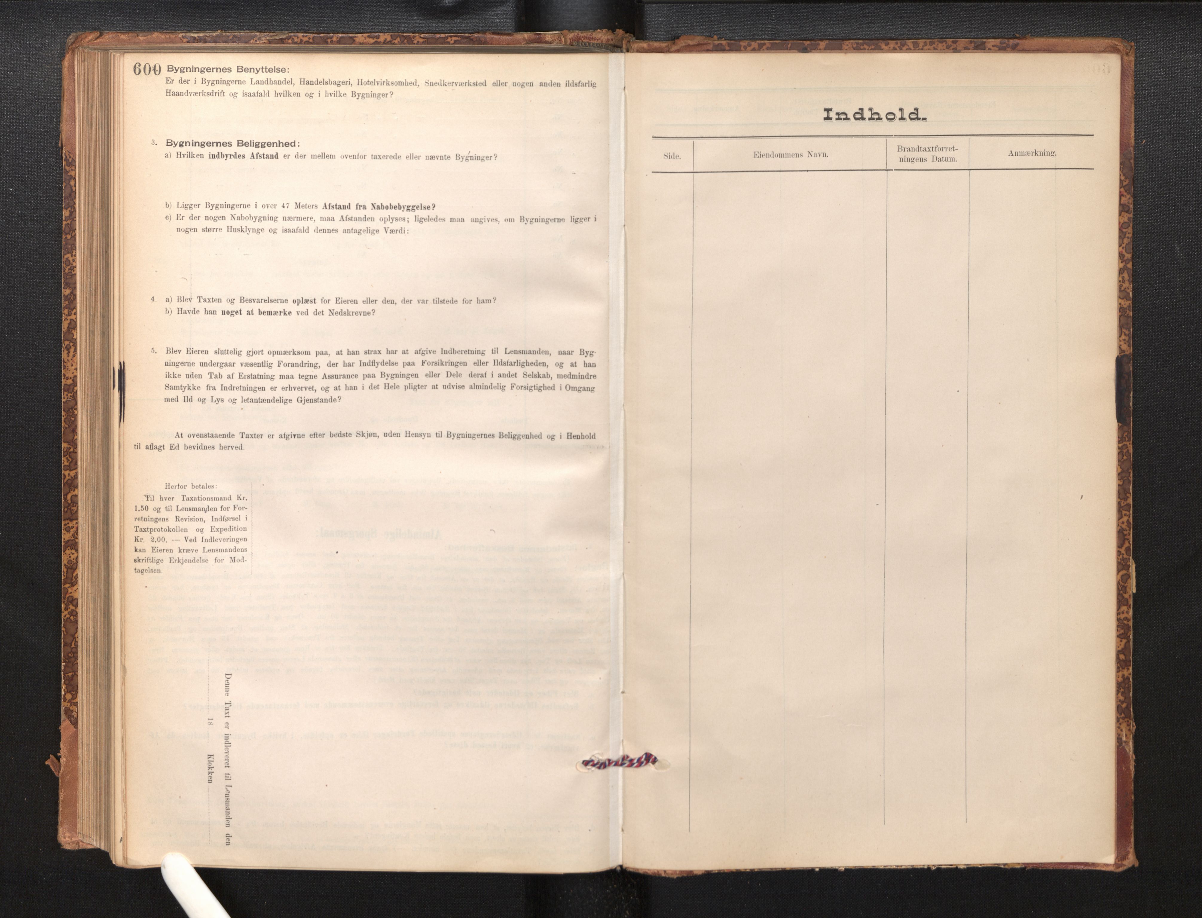 Lensmannen i Bremanger, SAB/A-26701/0012/L0007: Branntakstprotokoll, skjematakst, 1895-1936, s. 600
