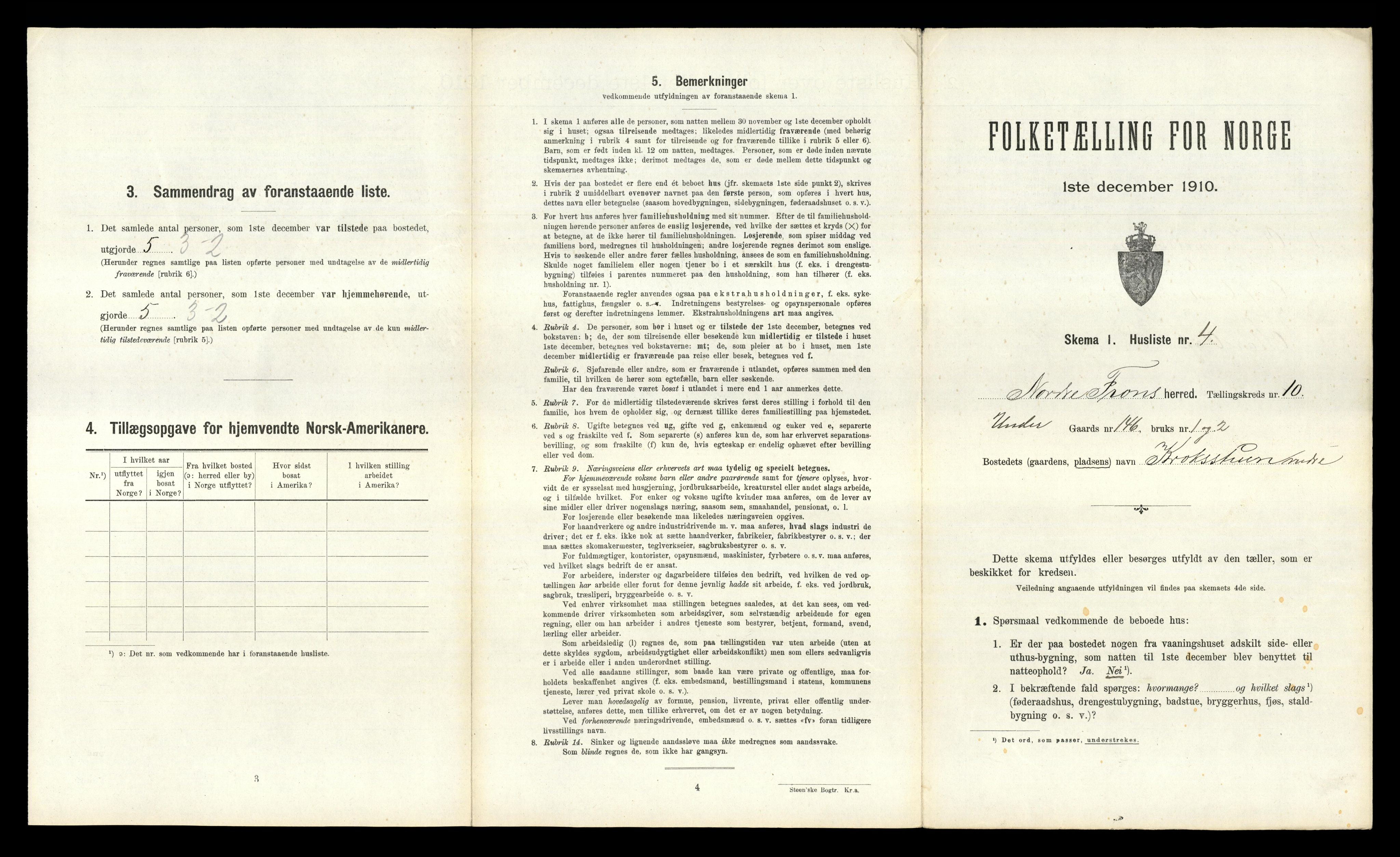 RA, Folketelling 1910 for 0518 Nord-Fron herred, 1910, s. 1240