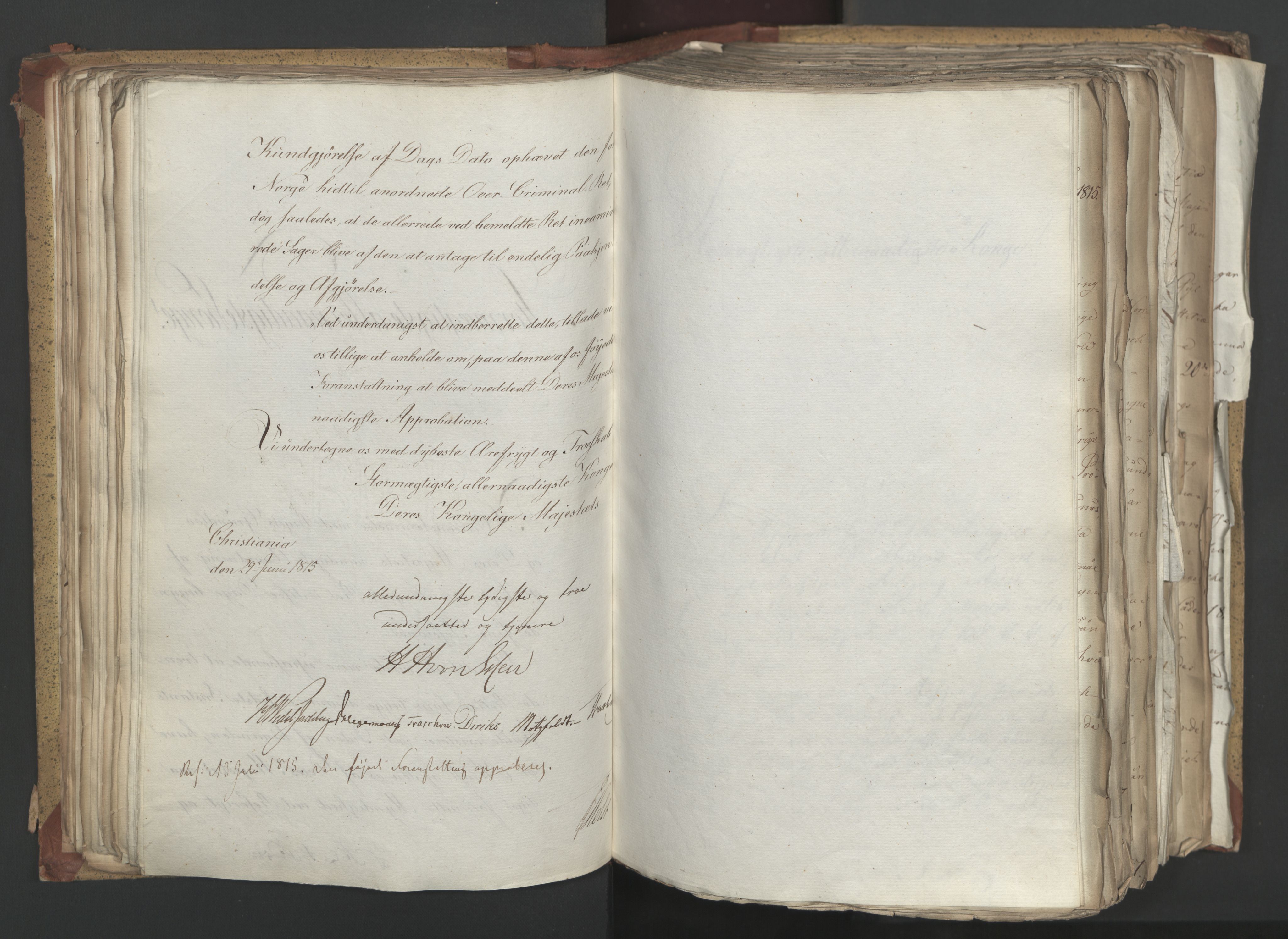 Statsrådsavdelingen i Stockholm, AV/RA-S-1003/D/Da/L0003: Regjeringsinnstillinger nr. 519-787, 1815, s. 149