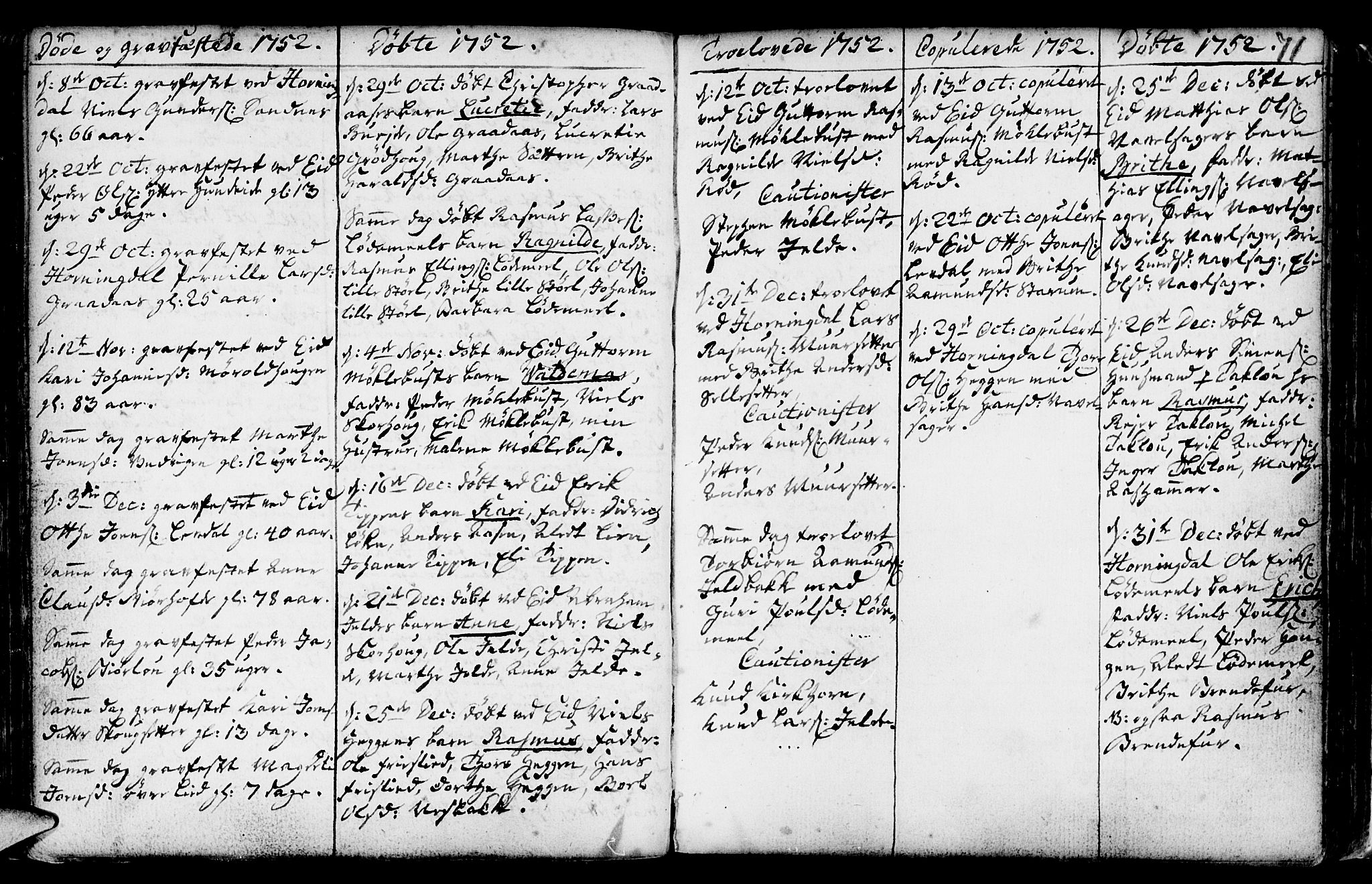 Eid sokneprestembete, AV/SAB-A-82301/H/Haa/Haaa/L0002: Ministerialbok nr. A 2, 1741-1769, s. 71