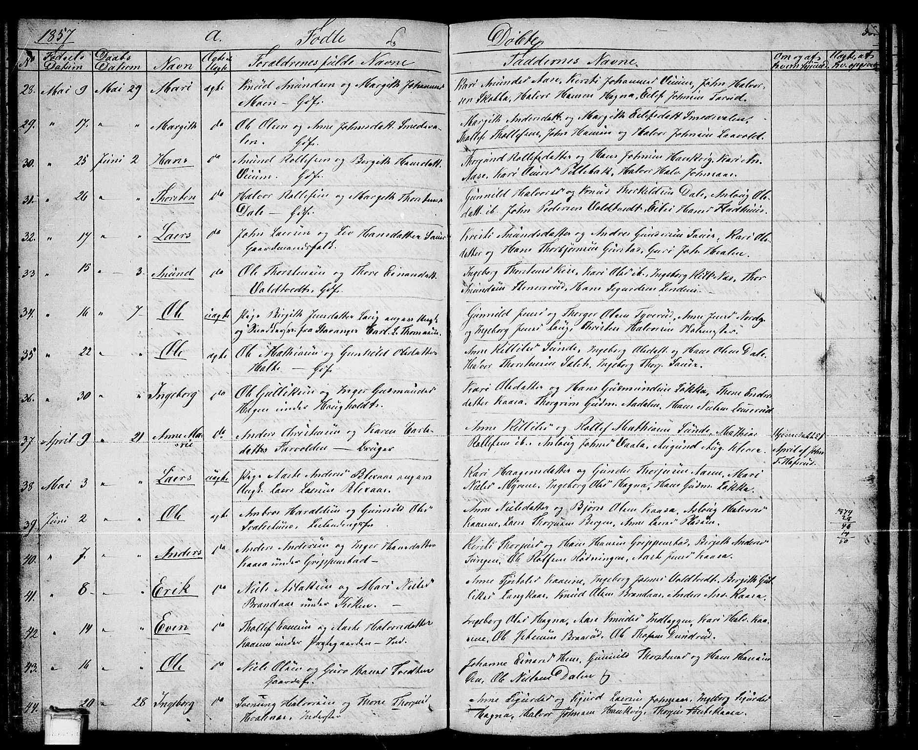 Sauherad kirkebøker, AV/SAKO-A-298/G/Ga/L0002: Klokkerbok nr. I 2, 1842-1866, s. 95