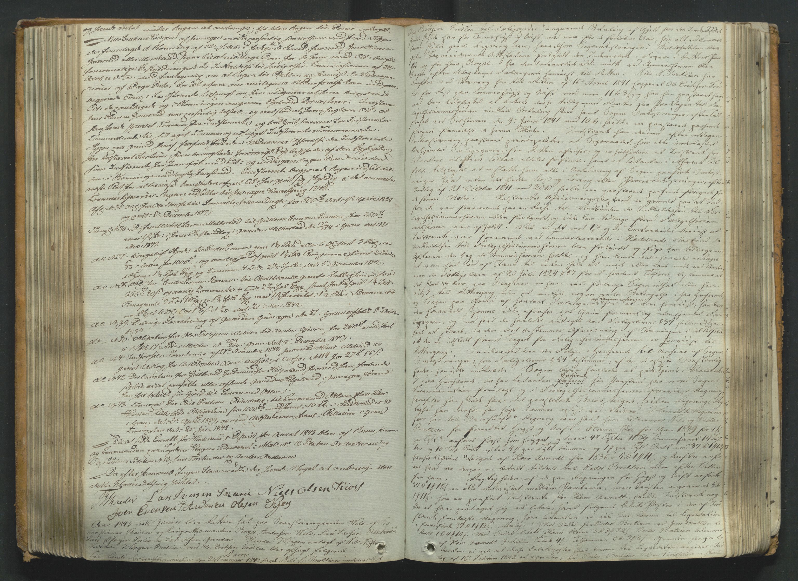 Hadeland og Land tingrett, AV/SAH-TING-010/G/Gb/L0007: Tingbok, 1840-1844, s. 222b-223a