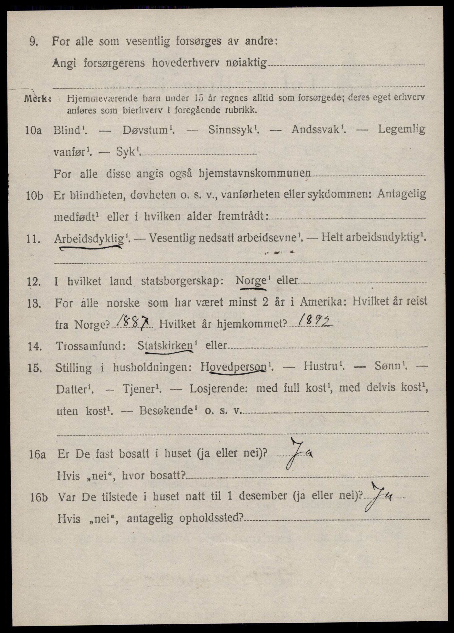 SAT, Folketelling 1920 for 1535 Vestnes herred, 1920, s. 1882