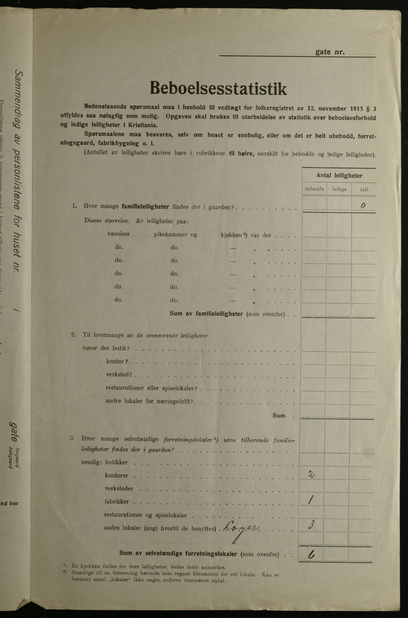 OBA, Kommunal folketelling 1.12.1923 for Kristiania, 1923, s. 3201