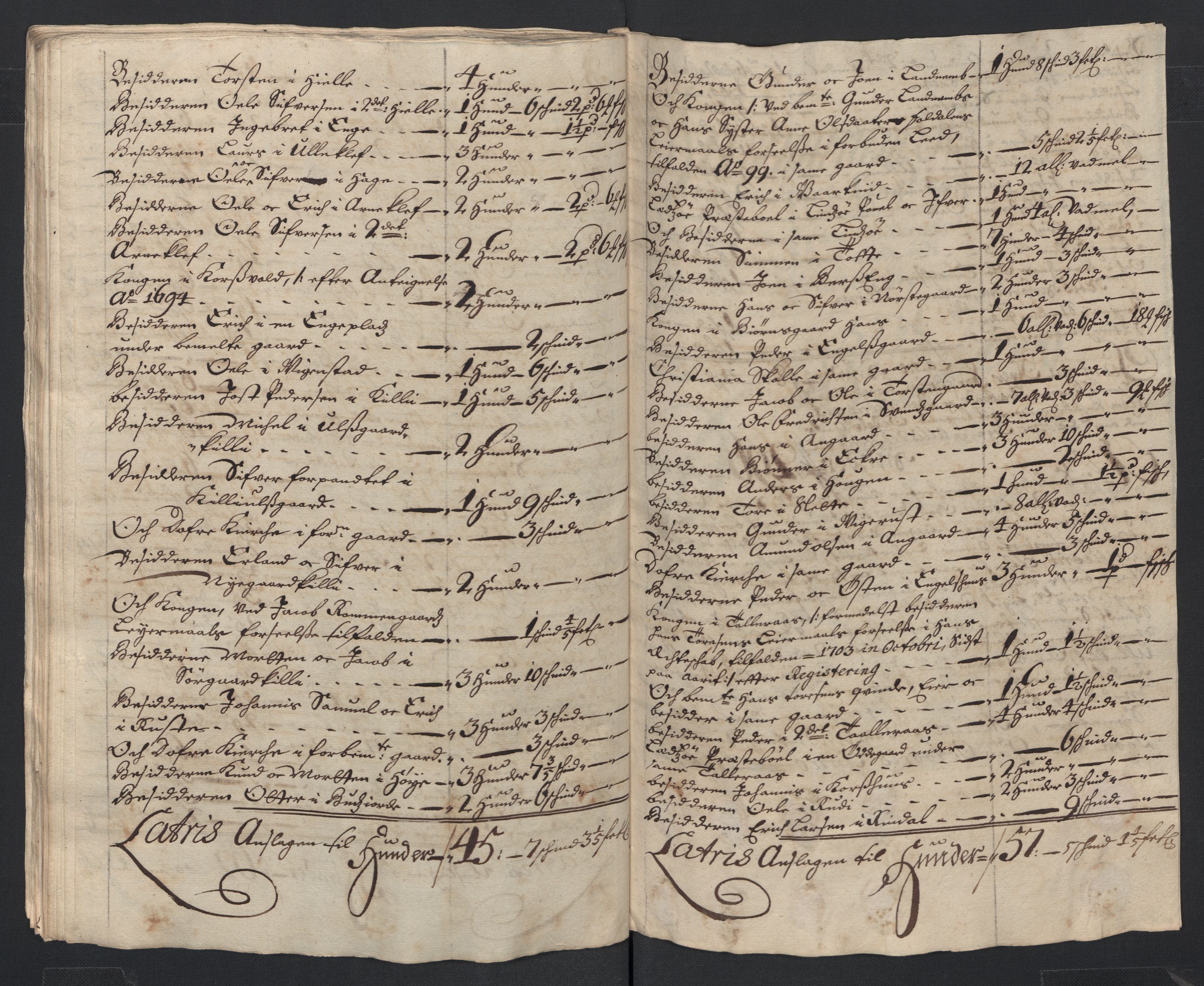 Rentekammeret inntil 1814, Reviderte regnskaper, Fogderegnskap, AV/RA-EA-4092/R17/L1178: Fogderegnskap Gudbrandsdal, 1705-1707, s. 93