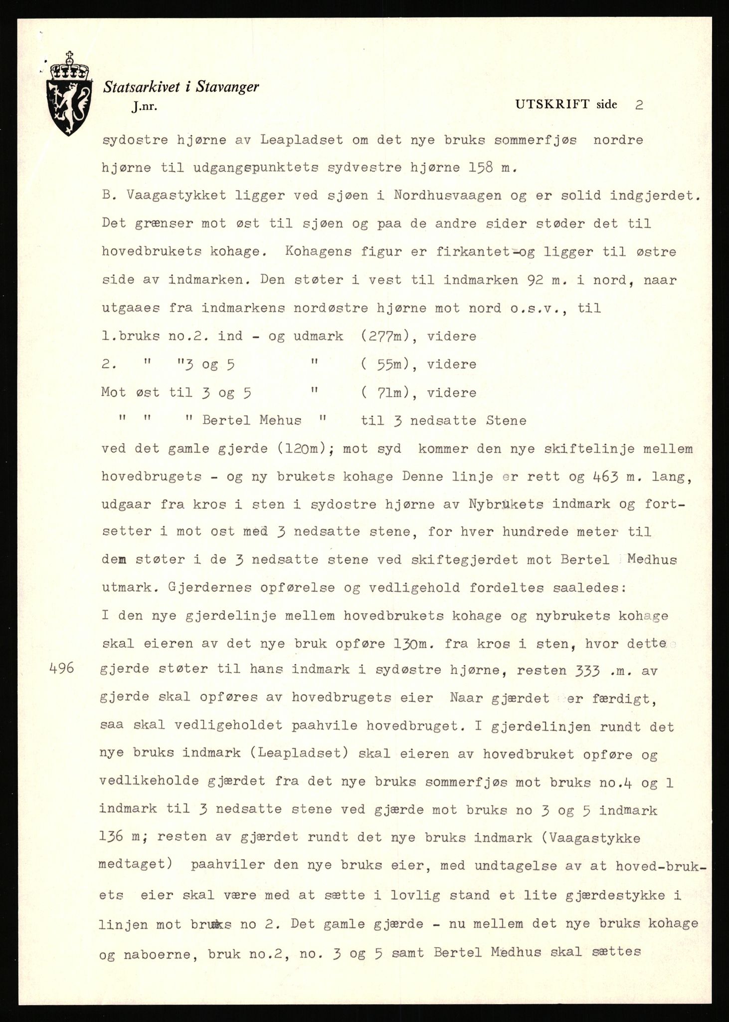 Statsarkivet i Stavanger, AV/SAST-A-101971/03/Y/Yj/L0063: Avskrifter sortert etter gårdsnavn: Nordbraud - Nordvik, 1750-1930, s. 201