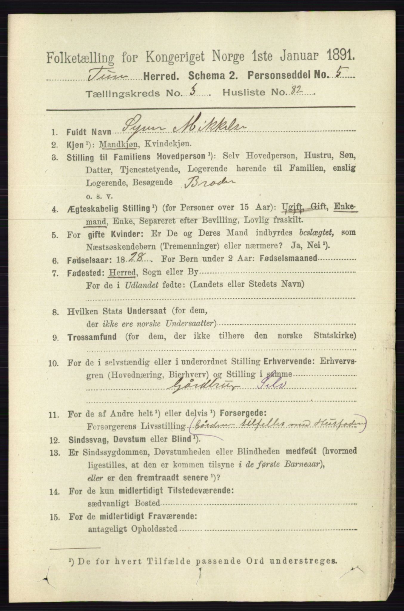 RA, Folketelling 1891 for 0130 Tune herred, 1891, s. 2024