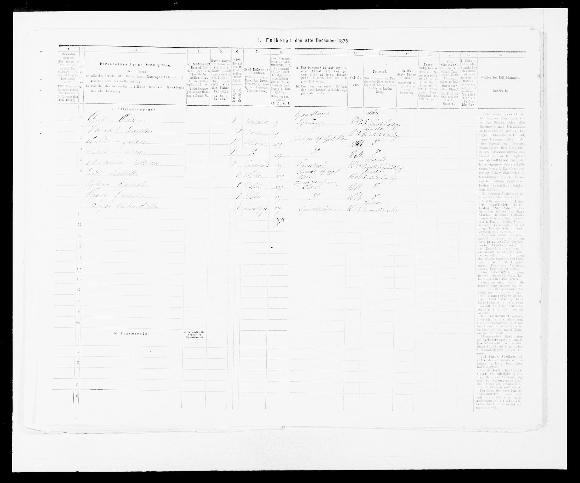 SAB, Folketelling 1875 for 1411P Eivindvik prestegjeld, 1875, s. 908