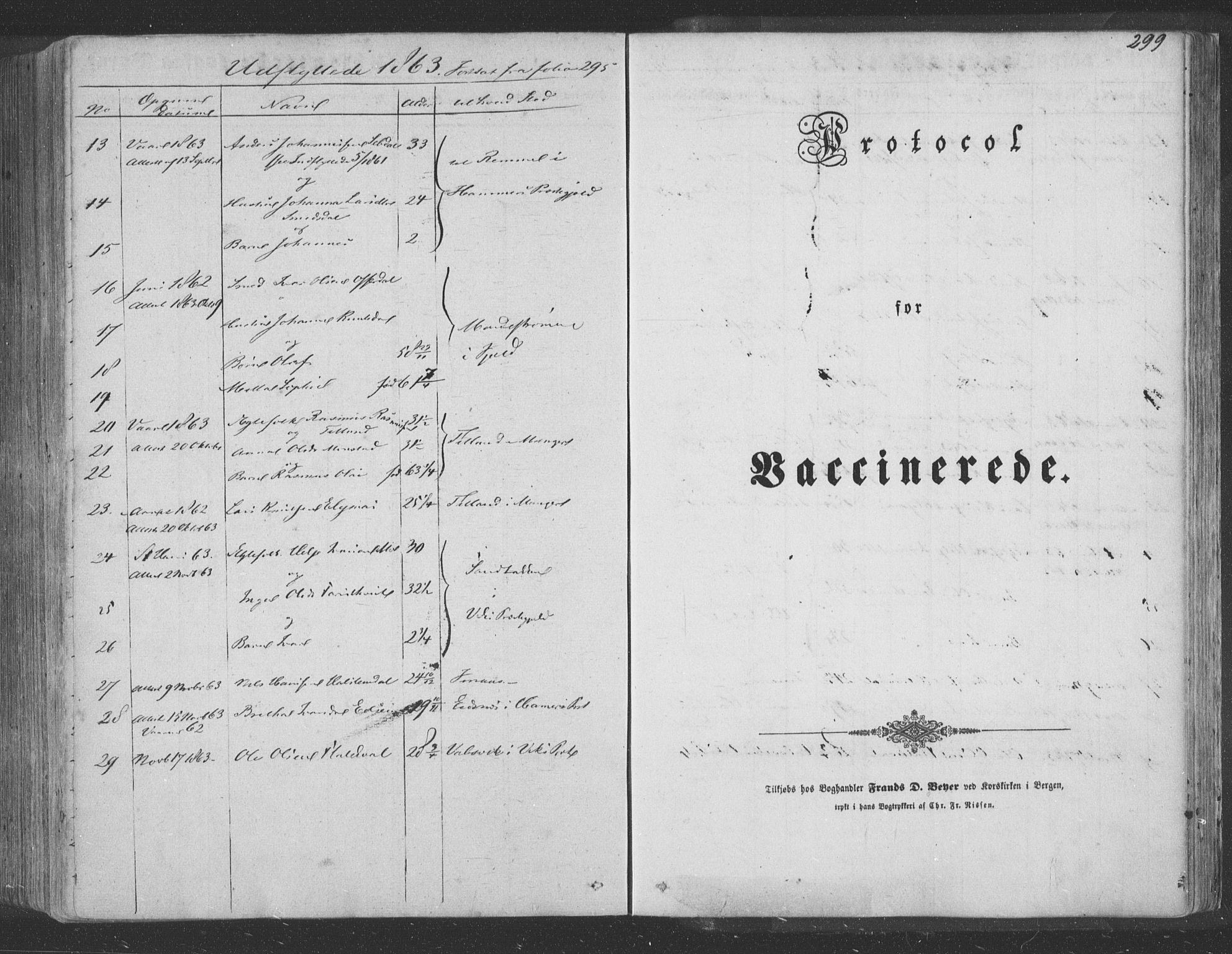 Hosanger sokneprestembete, SAB/A-75801/H/Haa: Ministerialbok nr. A 8, 1849-1863, s. 299