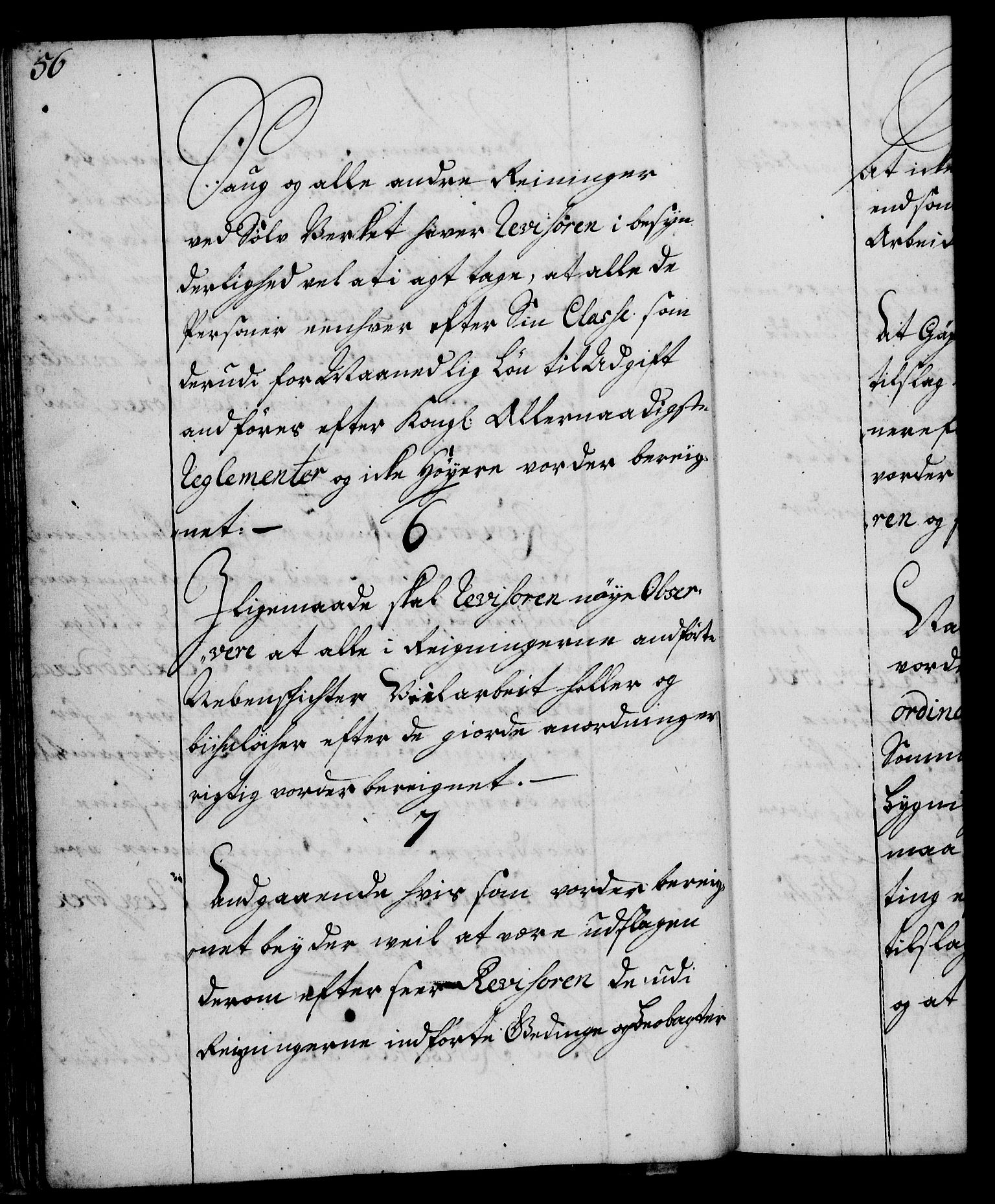 Rentekammeret, Kammerkanselliet, RA/EA-3111/G/Gg/Ggi/L0002: Norsk instruksjonsprotokoll med register (merket RK 53.35), 1729-1751, s. 56