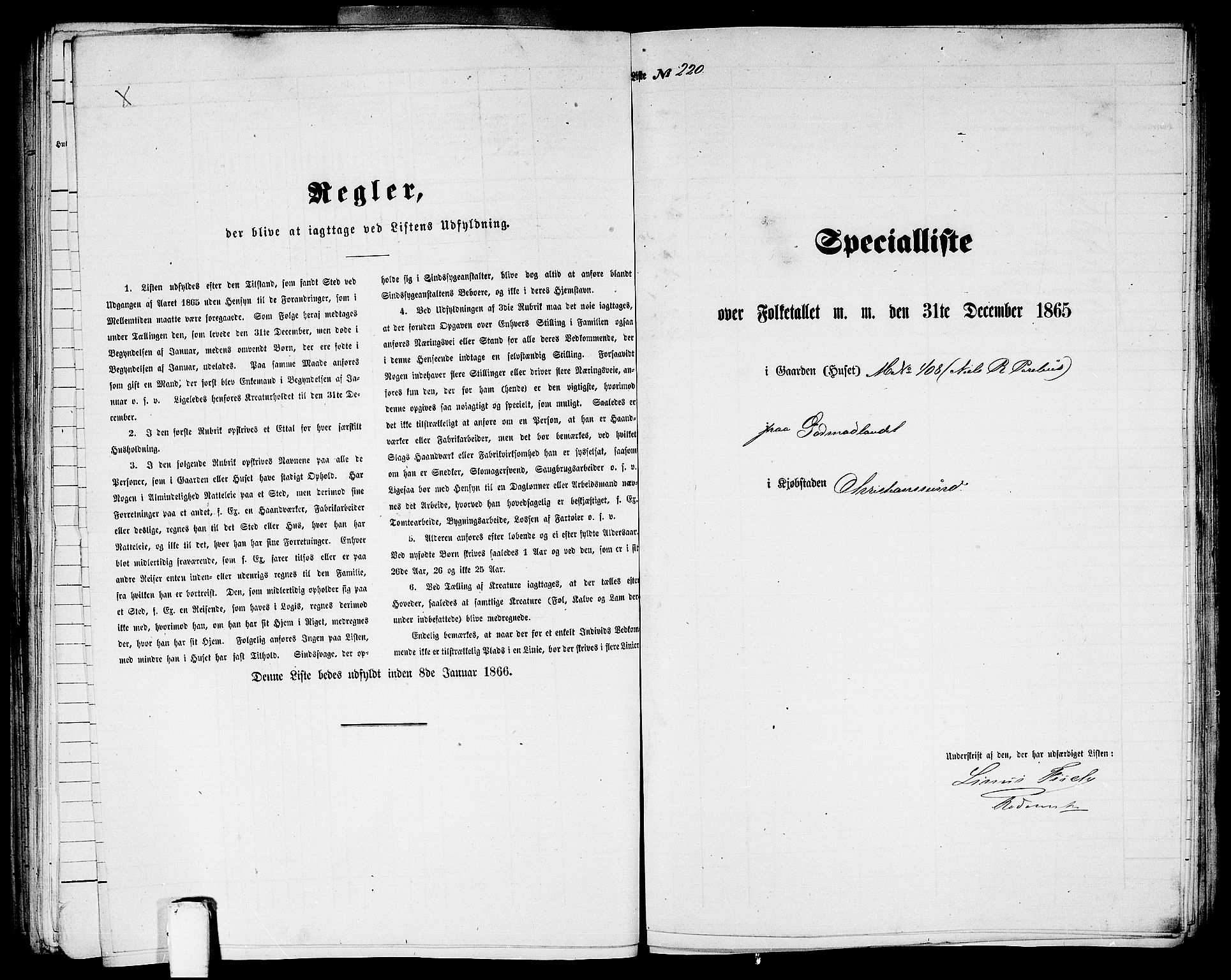 RA, Folketelling 1865 for 1503B Kristiansund prestegjeld, Kristiansund kjøpstad, 1865, s. 448