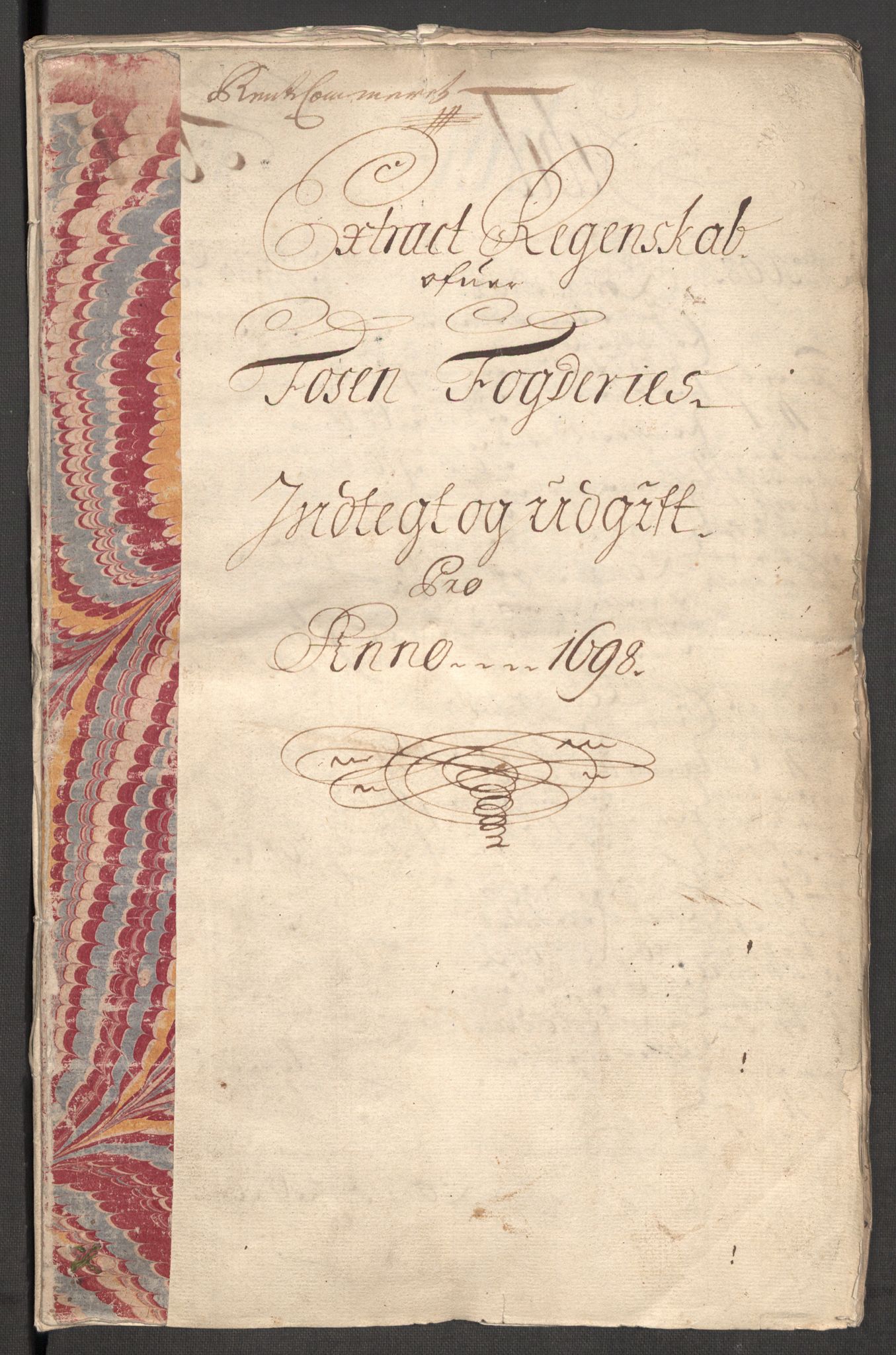 Rentekammeret inntil 1814, Reviderte regnskaper, Fogderegnskap, RA/EA-4092/R57/L3853: Fogderegnskap Fosen, 1698-1699, s. 4