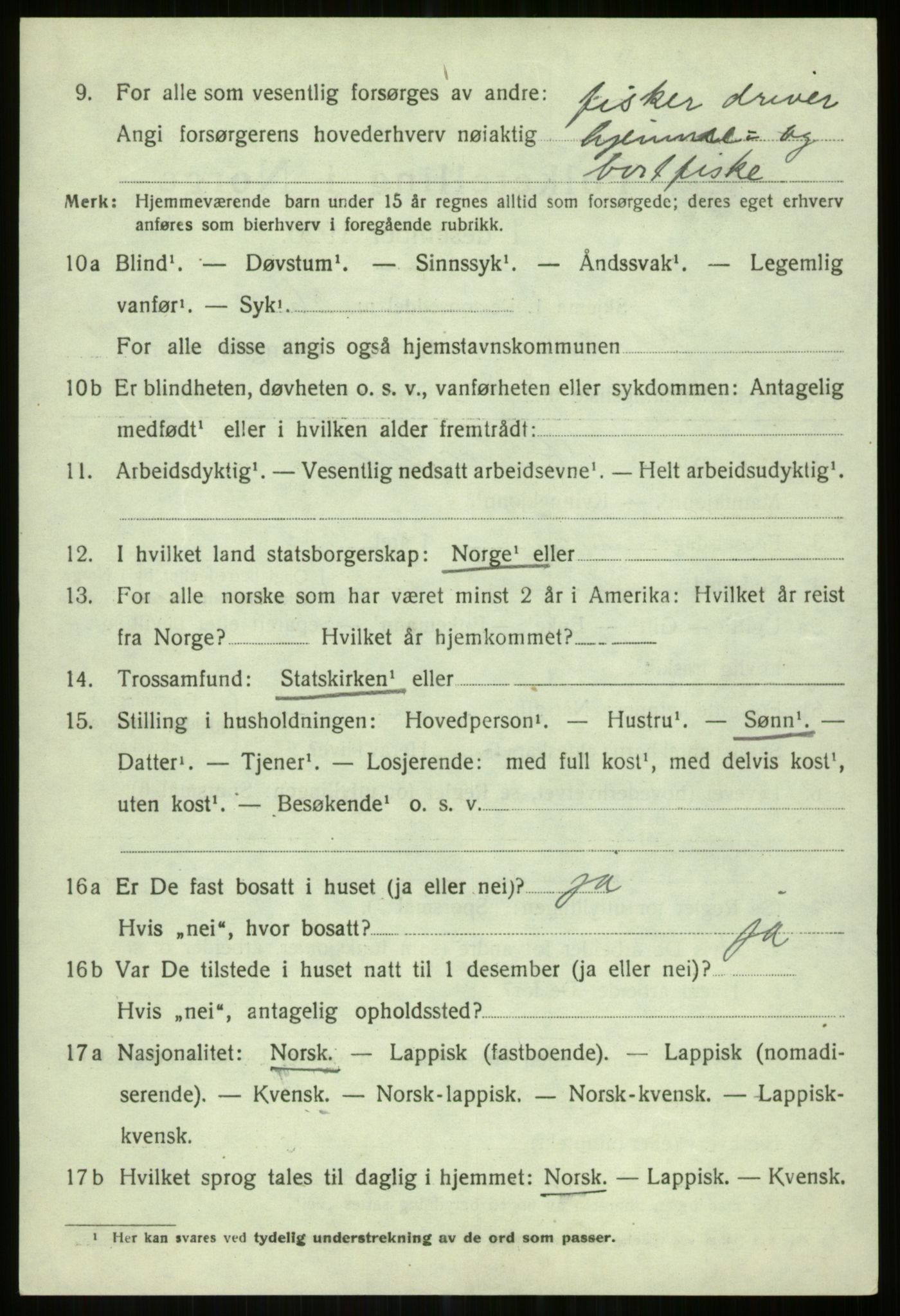 SATØ, Folketelling 1920 for 1936 Karlsøy herred, 1920, s. 5228