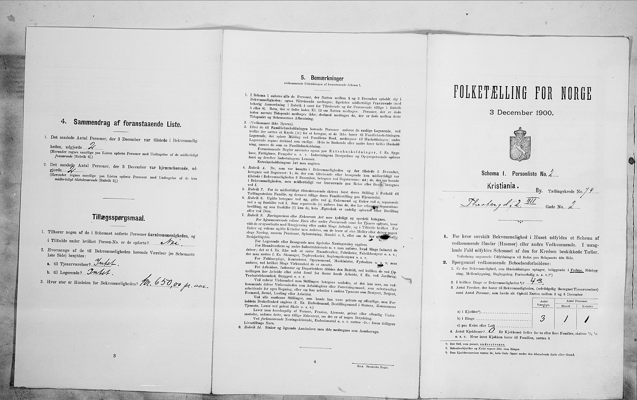 SAO, Folketelling 1900 for 0301 Kristiania kjøpstad, 1900, s. 96414