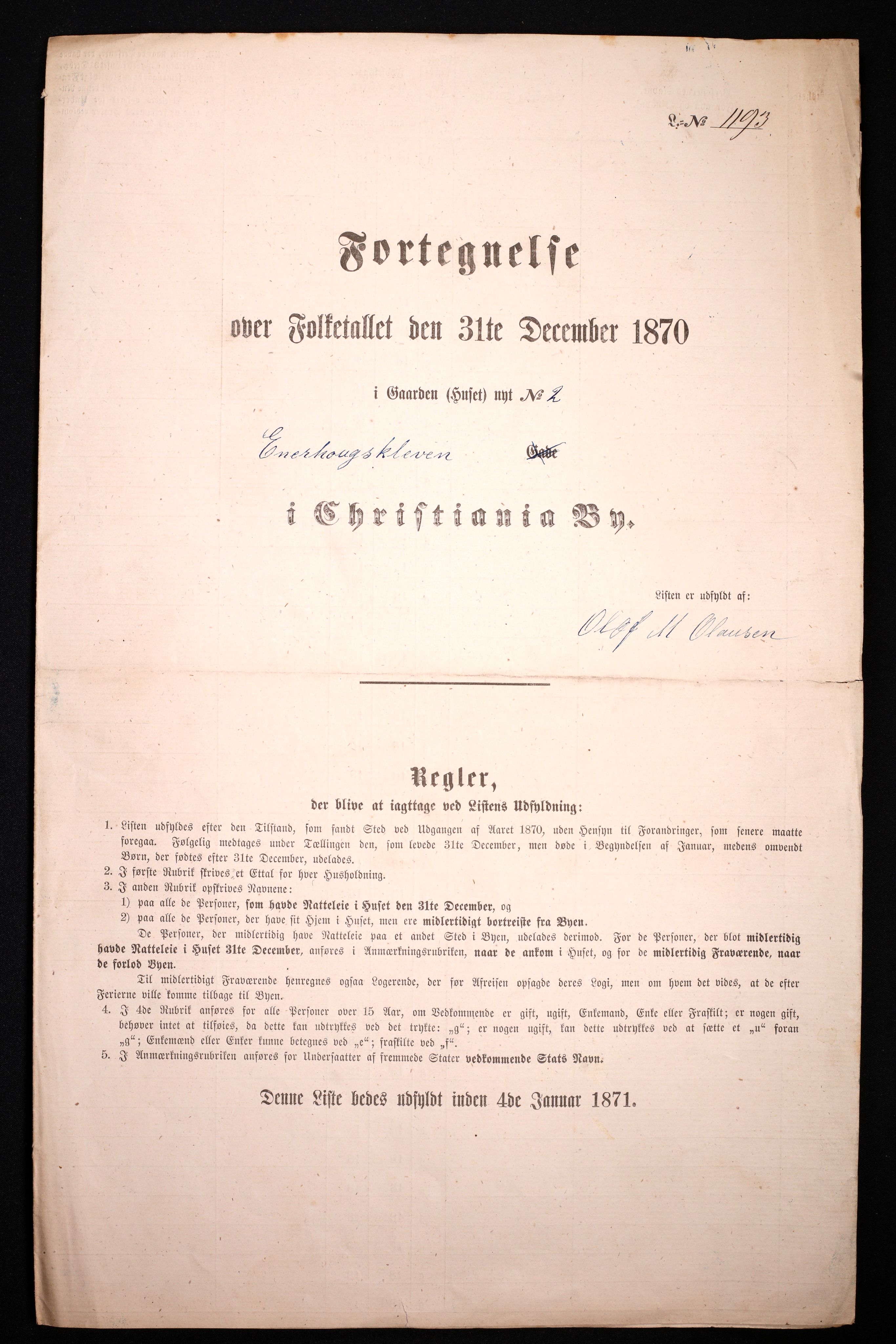 RA, Folketelling 1870 for 0301 Kristiania kjøpstad, 1870, s. 864