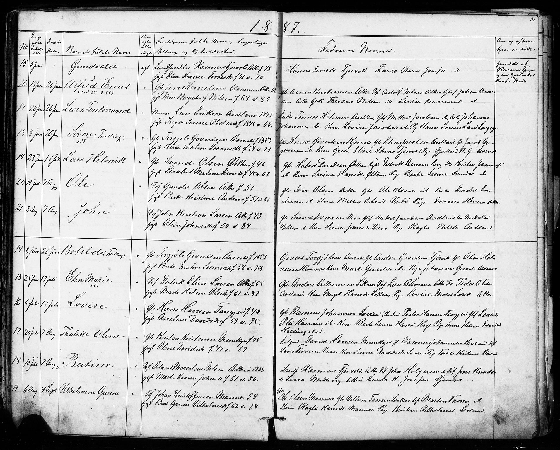 Kopervik sokneprestkontor, AV/SAST-A-101850/H/Ha/Hab/L0002: Klokkerbok nr. B 2, 1881-1905, s. 31