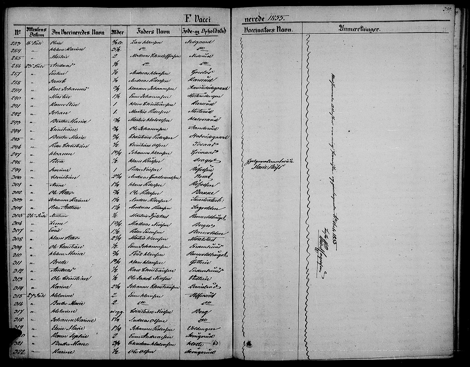 Vestre Toten prestekontor, AV/SAH-PREST-108/H/Ha/Haa/L0005: Ministerialbok nr. 5, 1850-1855, s. 389