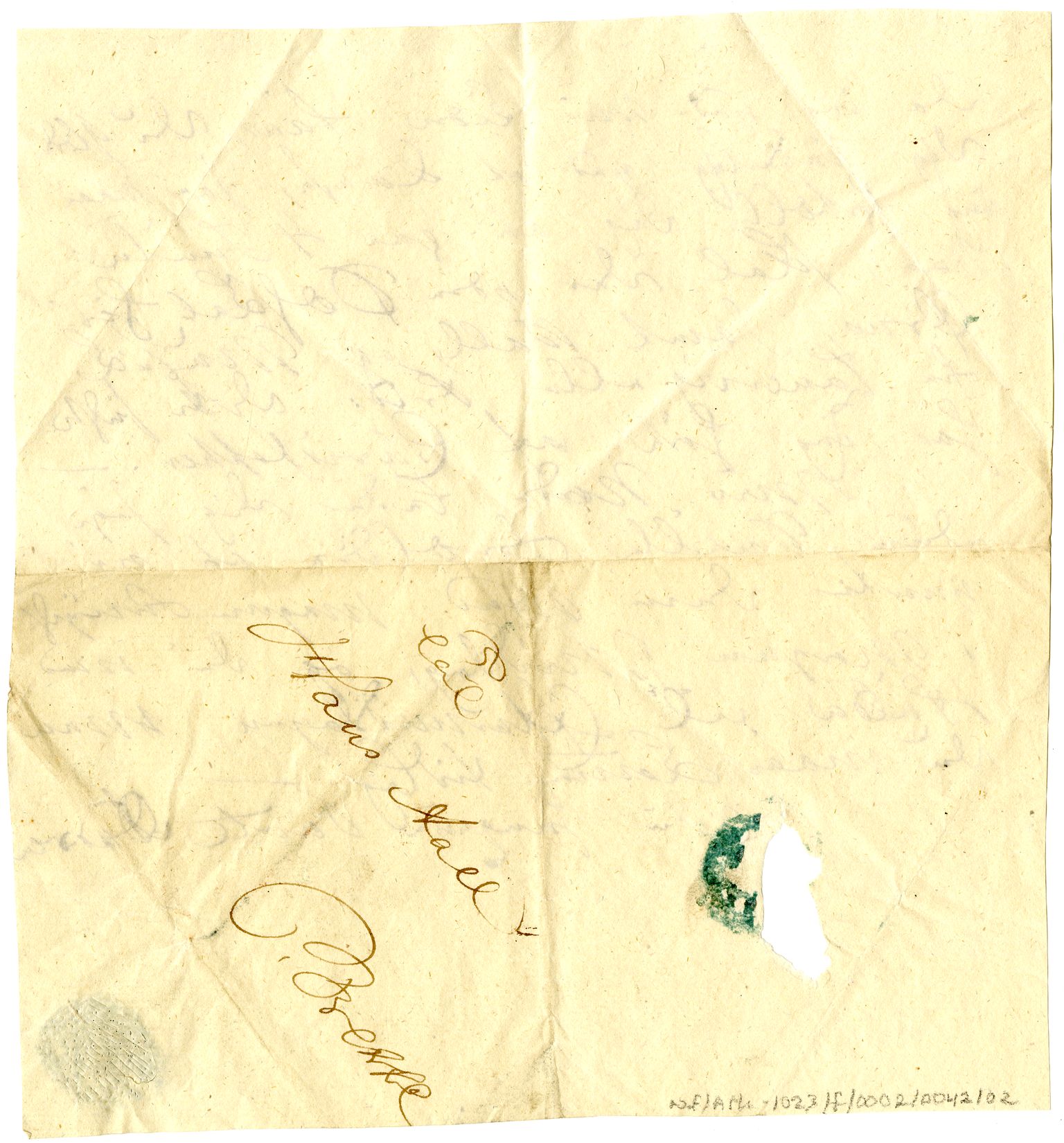 Diderik Maria Aalls brevsamling, NF/Ark-1023/F/L0002: D.M. Aalls brevsamling. B - C, 1799-1889, s. 222