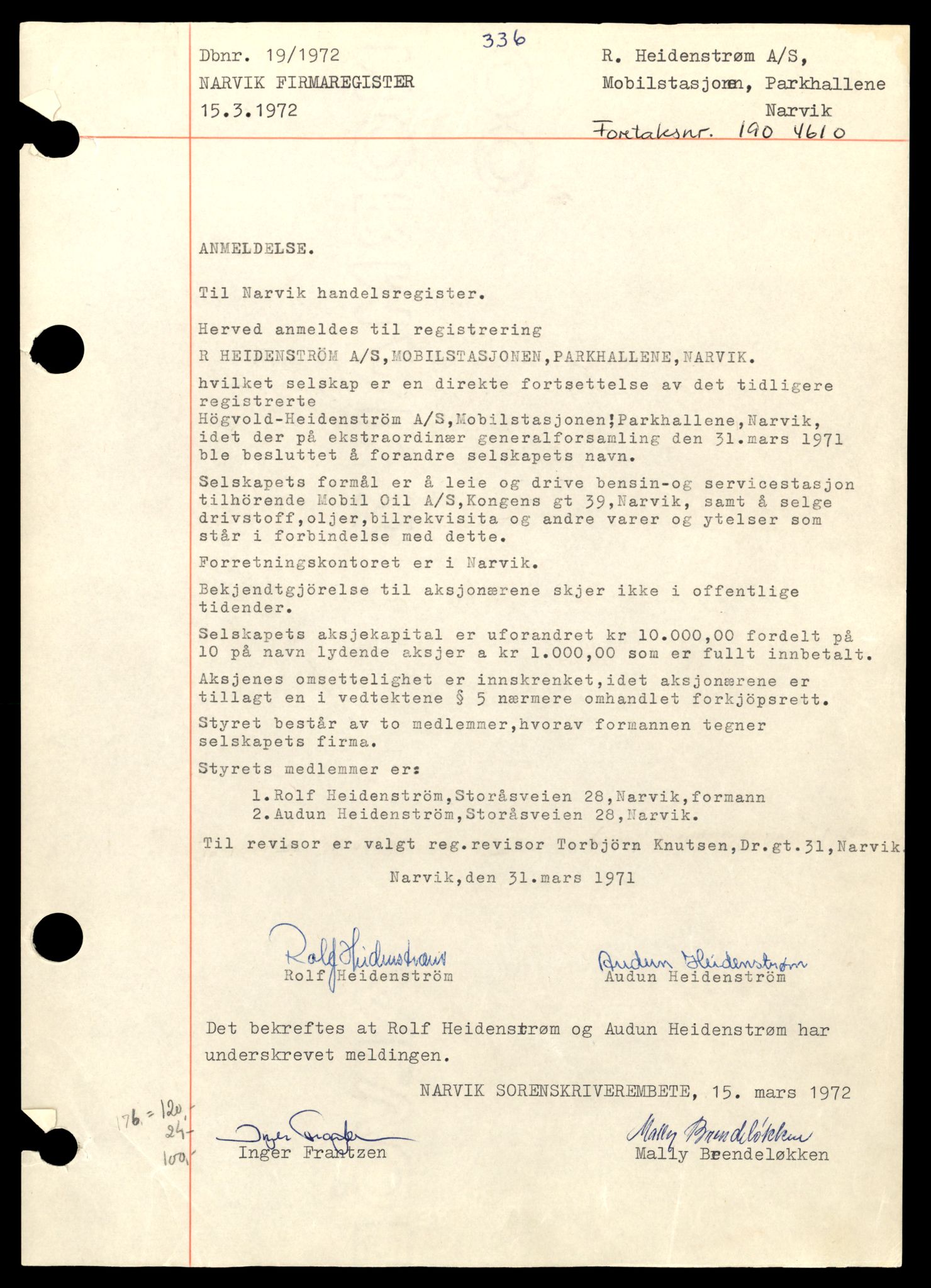 Narvik sorenskriveri, SAT/A-0002/2/J/Jd/Jdb/L0009: Enkeltmannsforetak, 1986-1987, s. 3