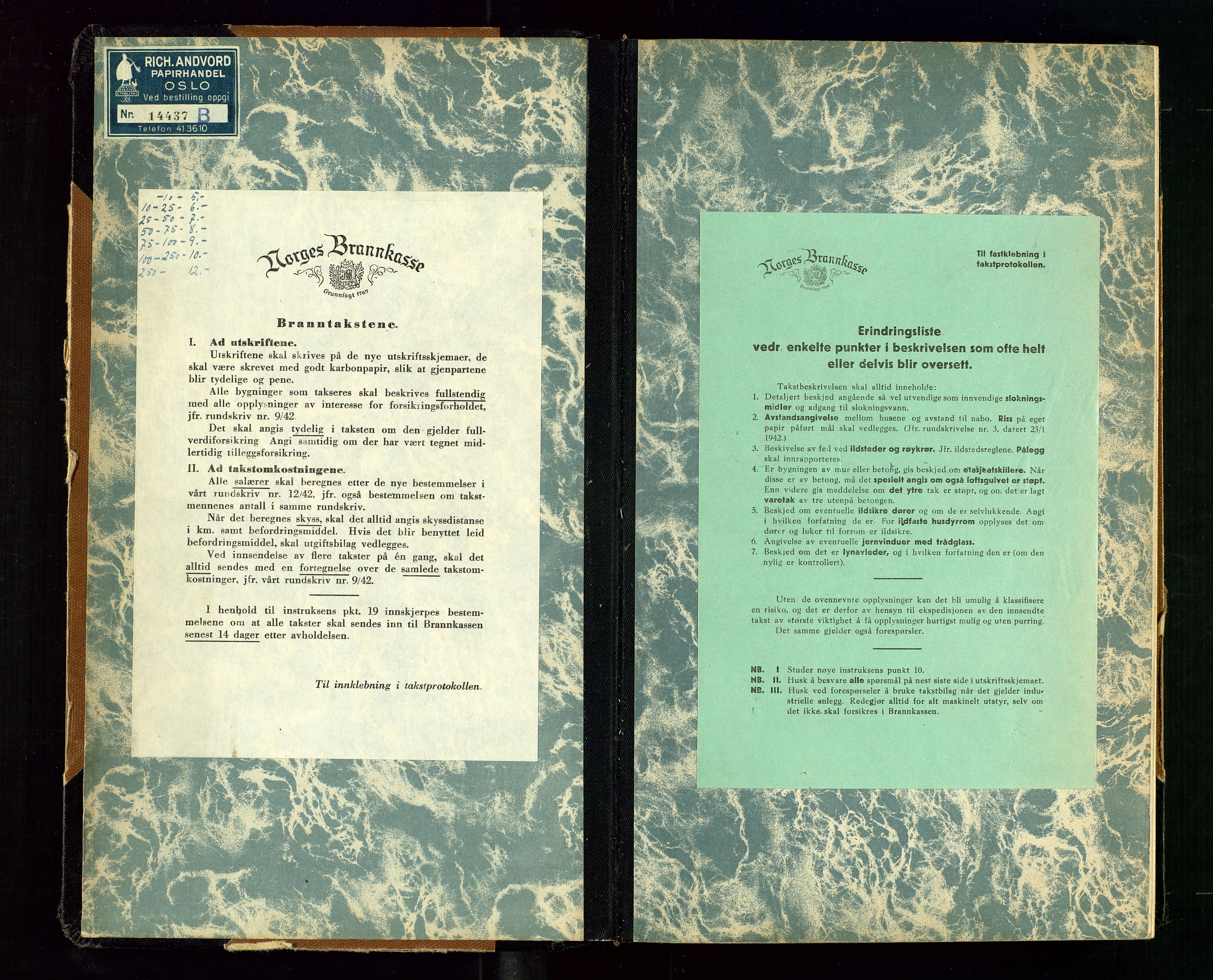 Gjesdal lensmannskontor, AV/SAST-A-100441/Go/L0005: Branntakstprotokoll, 1949-1954