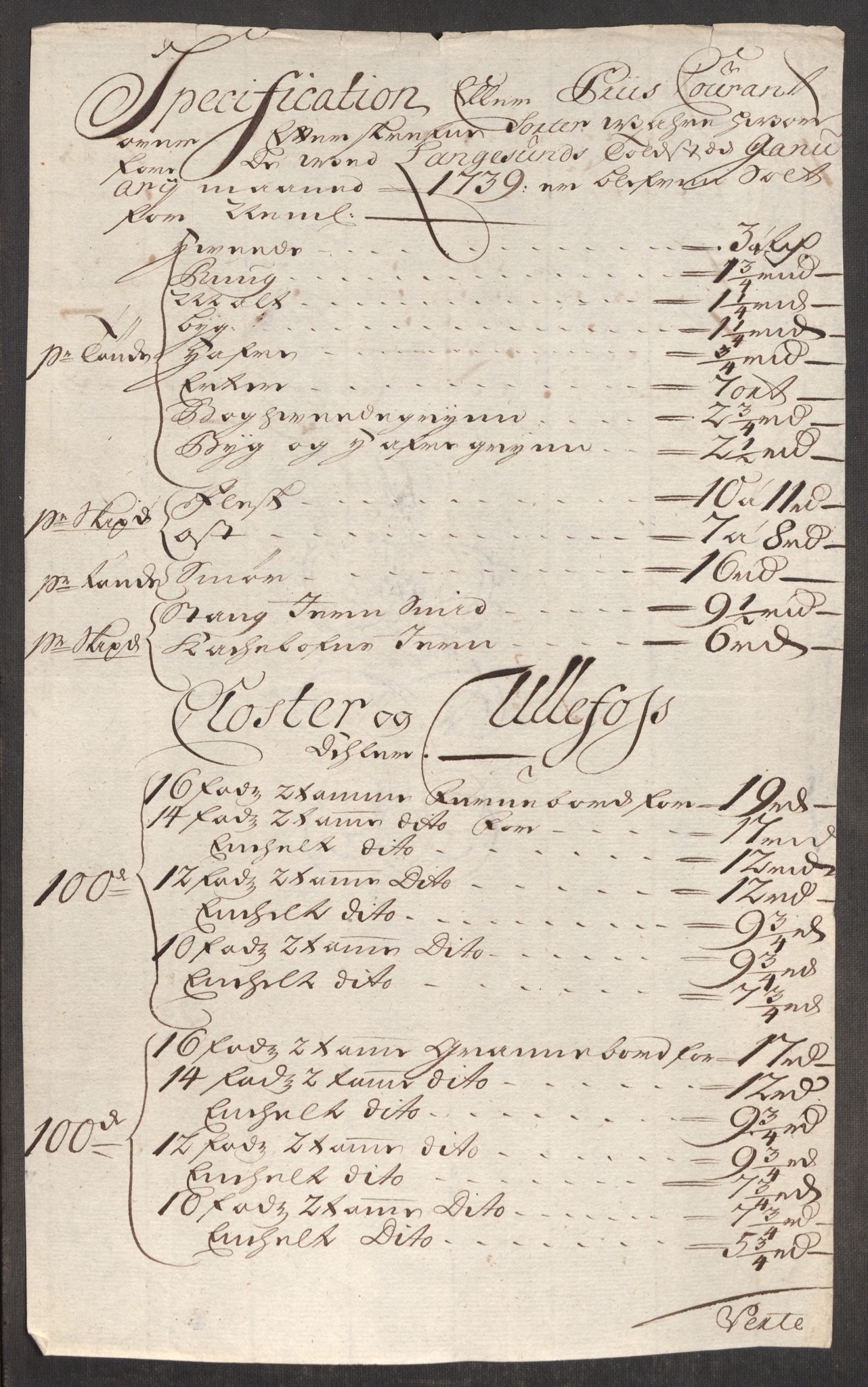 RA, Rentekammeret inntil 1814, Realistisk ordnet avdeling, Oe/L0001: [Ø1]: Priskuranter, 1712-1739, s. 983