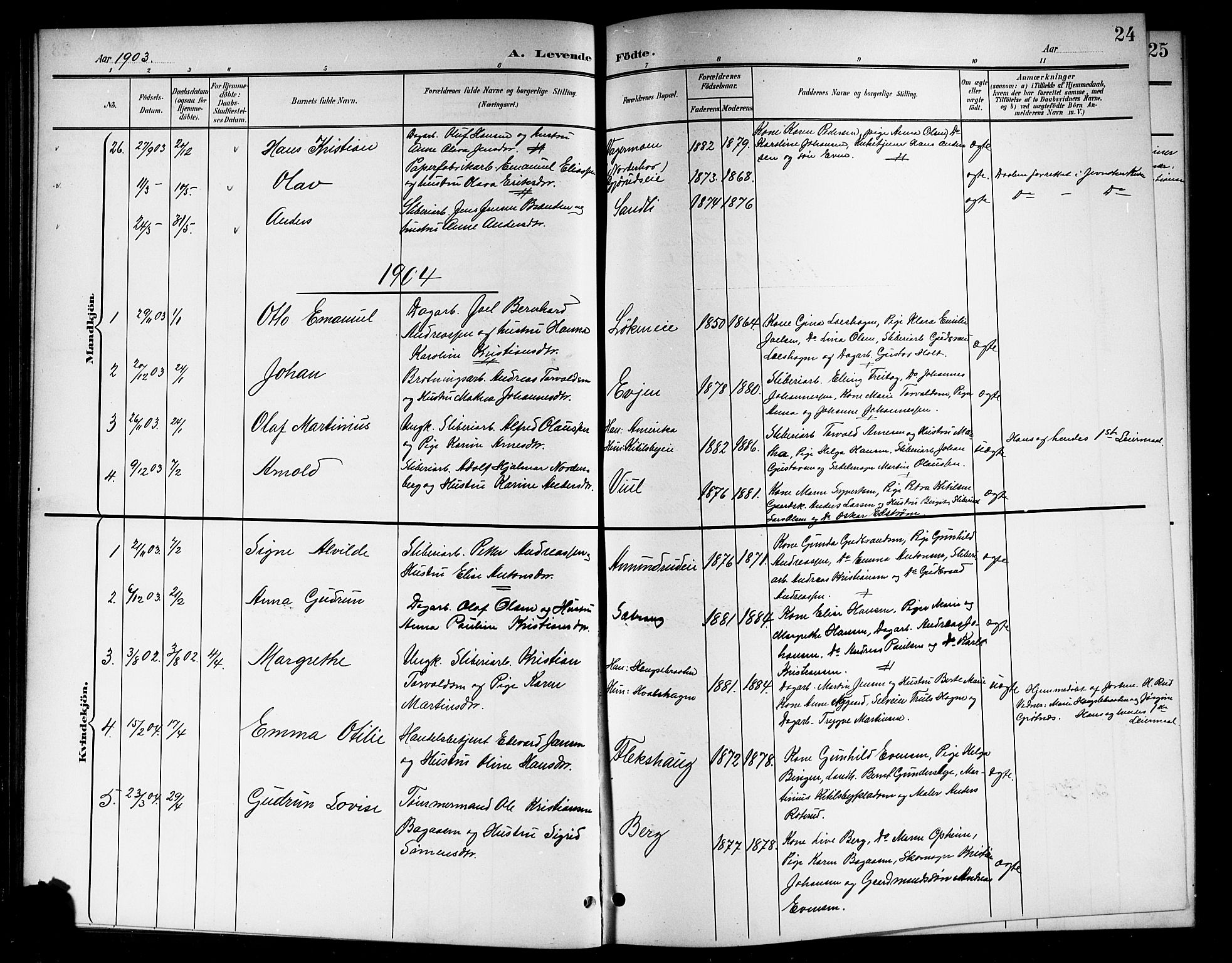 Norderhov kirkebøker, AV/SAKO-A-237/G/Gb/L0002: Klokkerbok nr. II 2, 1891-1921, s. 24