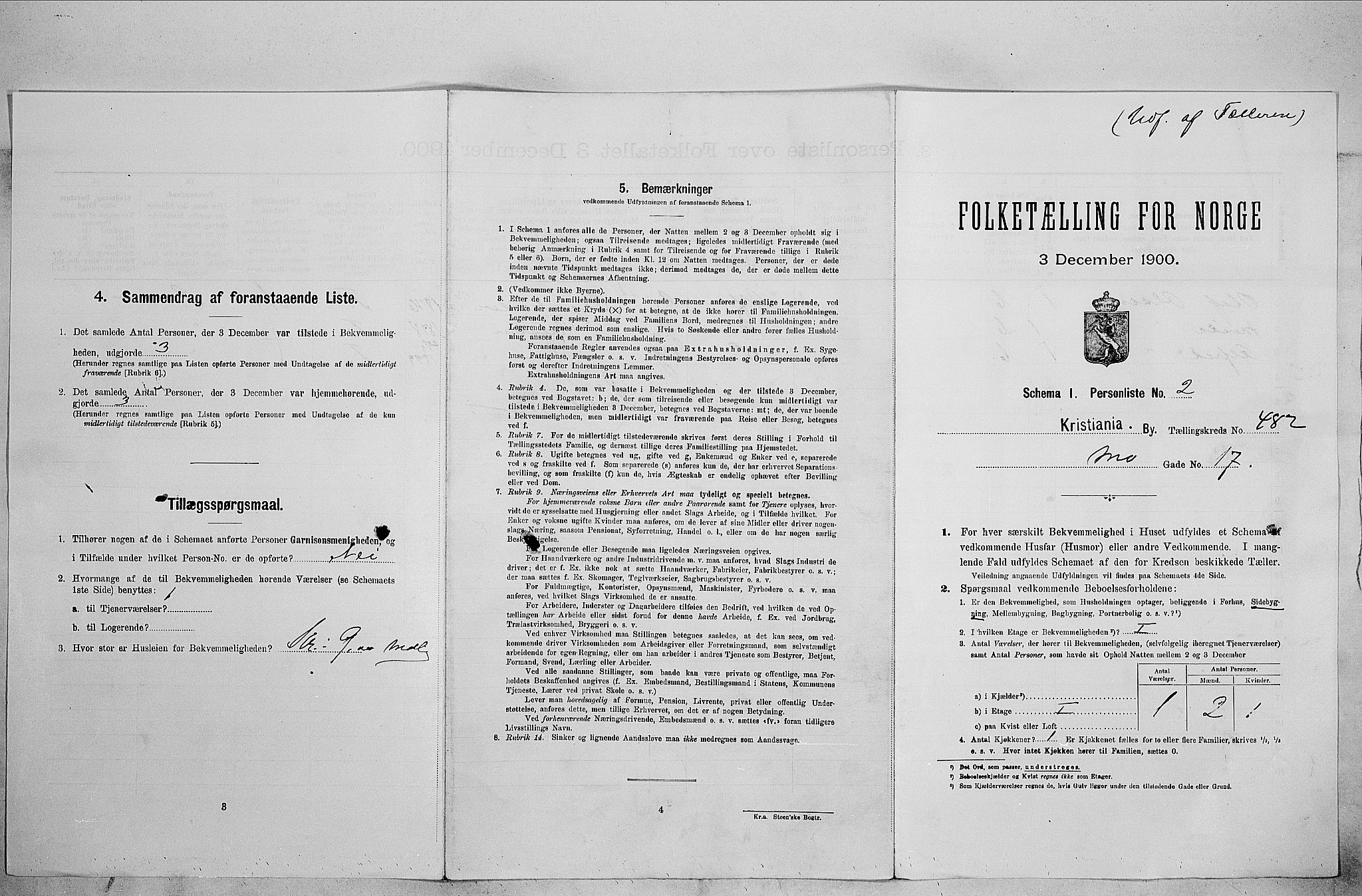 SAO, Folketelling 1900 for 0301 Kristiania kjøpstad, 1900, s. 59383