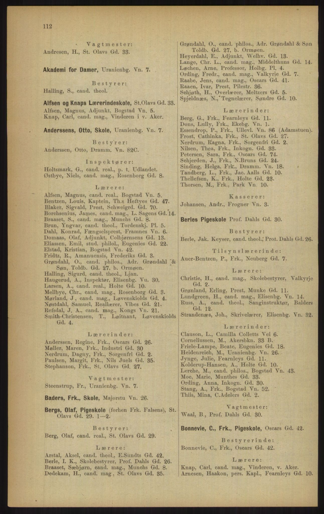Kristiania/Oslo adressebok, PUBL/-, 1902, s. 112