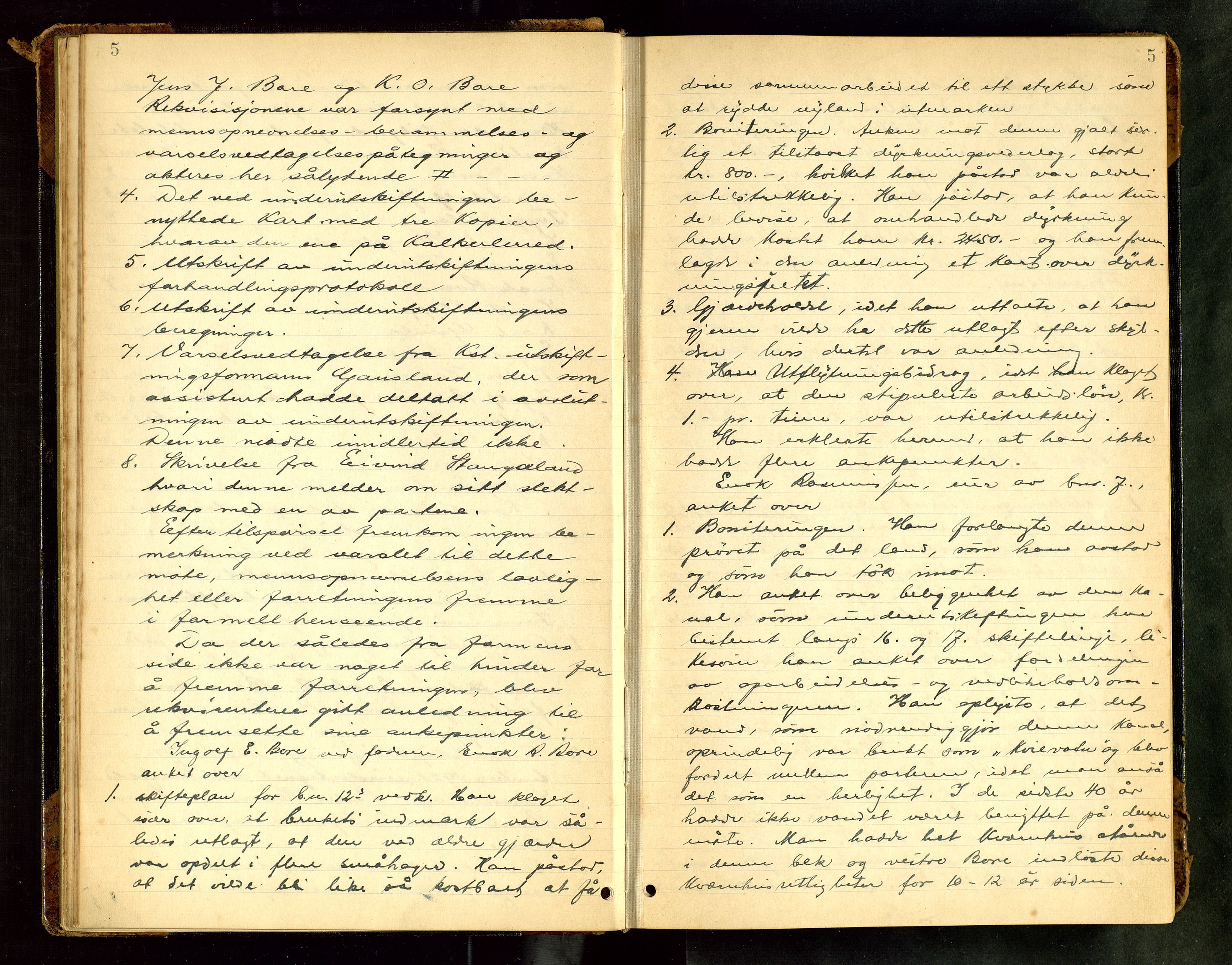 Rogaland jordskifterett, AV/SAST-A-102426/Oa/L0078: Forhandlingsprotokoll, 1922-1924, s. 5