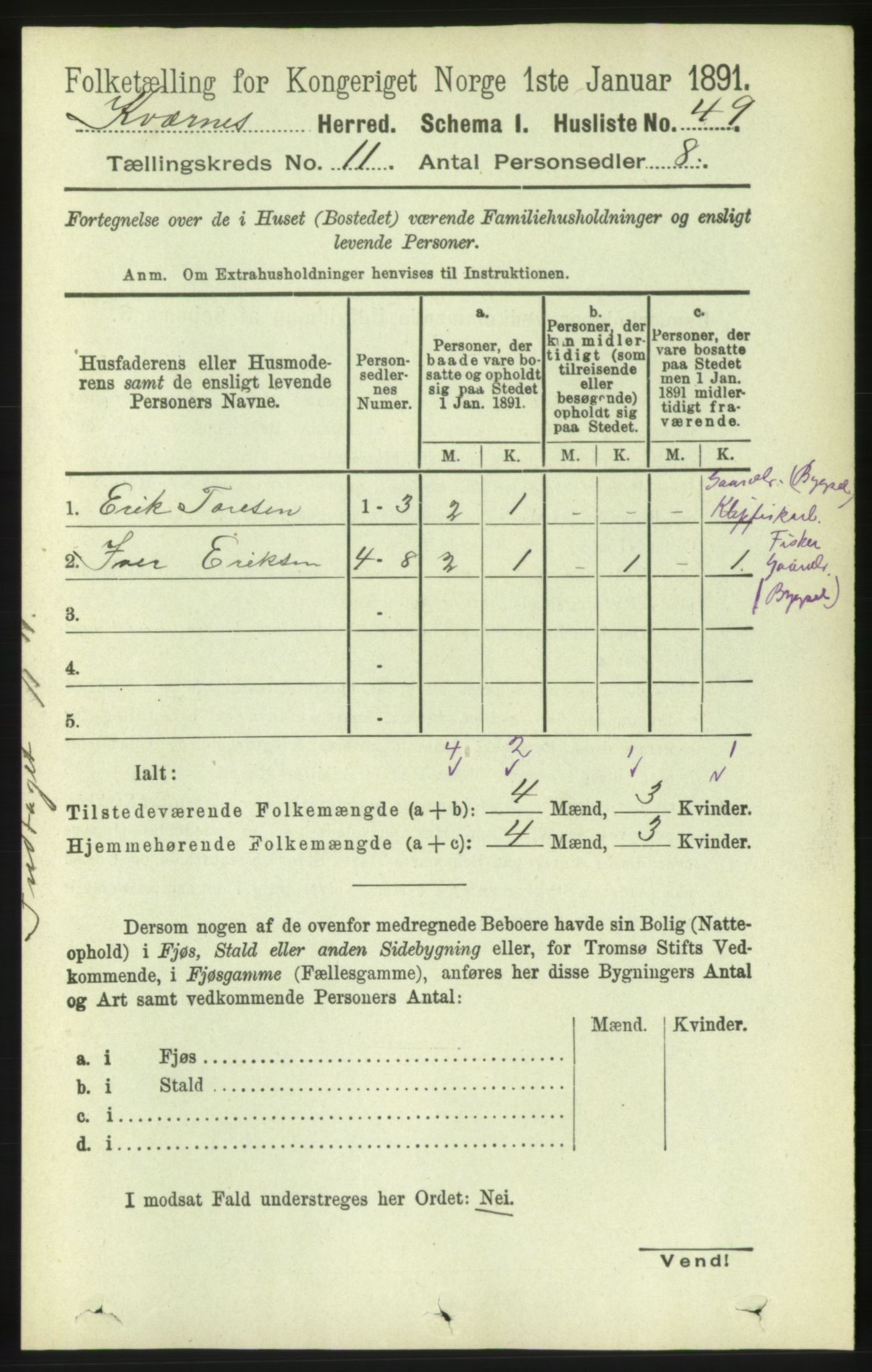 RA, Folketelling 1891 for 1553 Kvernes herred, 1891, s. 4803