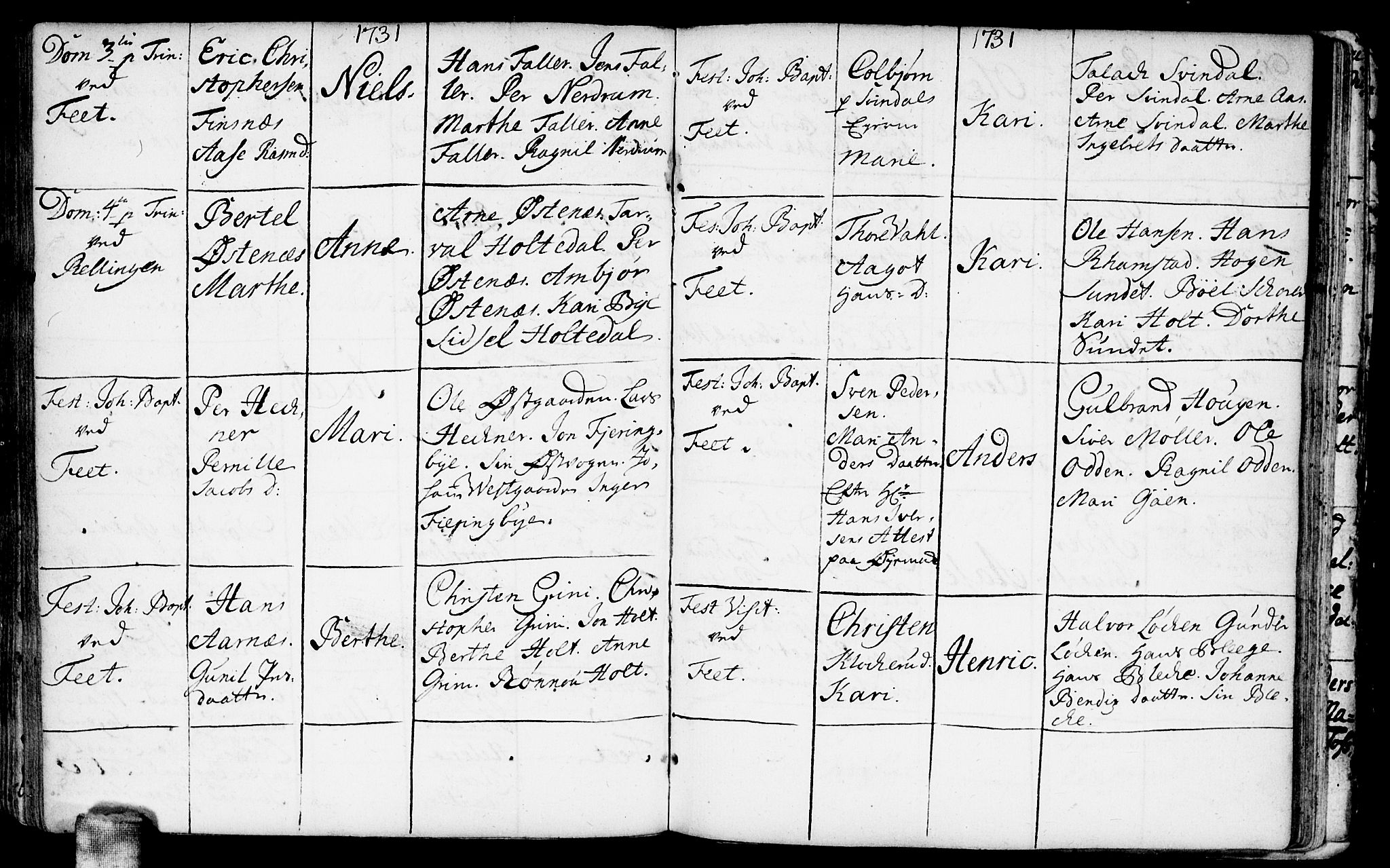 Fet prestekontor Kirkebøker, AV/SAO-A-10370a/F/Fa/L0001: Ministerialbok nr. I 1, 1716-1751, s. 96