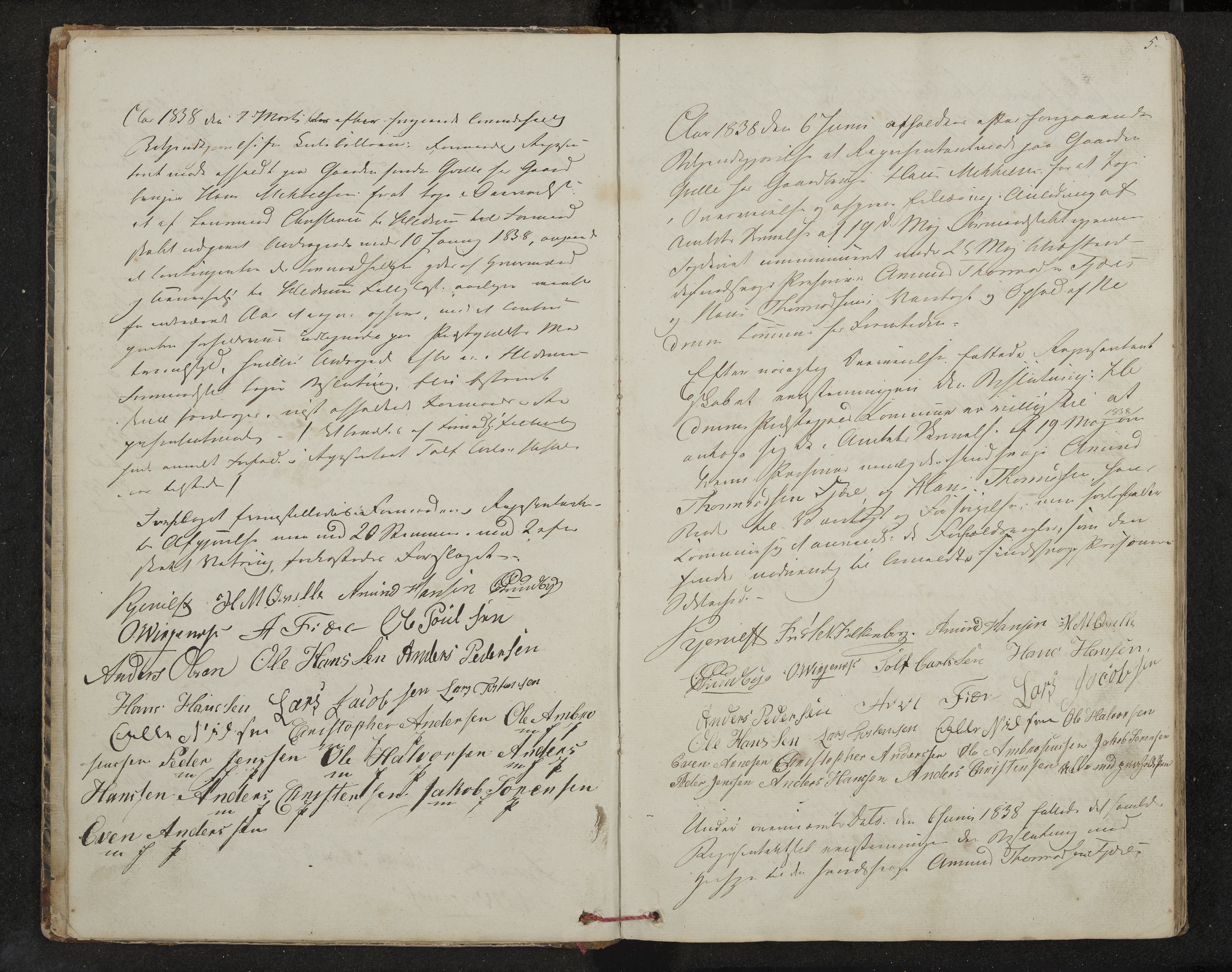 Hedrum formannskap og sentraladministrasjon, IKAK/0727021/A/Aa/L0001: Møtebok med register, 1837-1853, s. 5