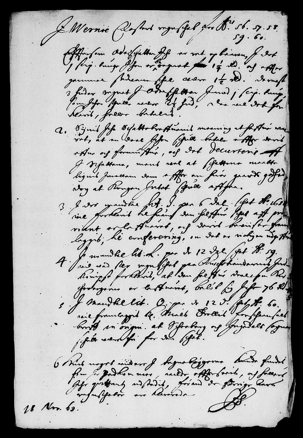 Rentekammeret inntil 1814, Reviderte regnskaper, Lensregnskaper, AV/RA-EA-5023/R/Rb/Rbg/L0011: Verne kloster len, 1651-1661