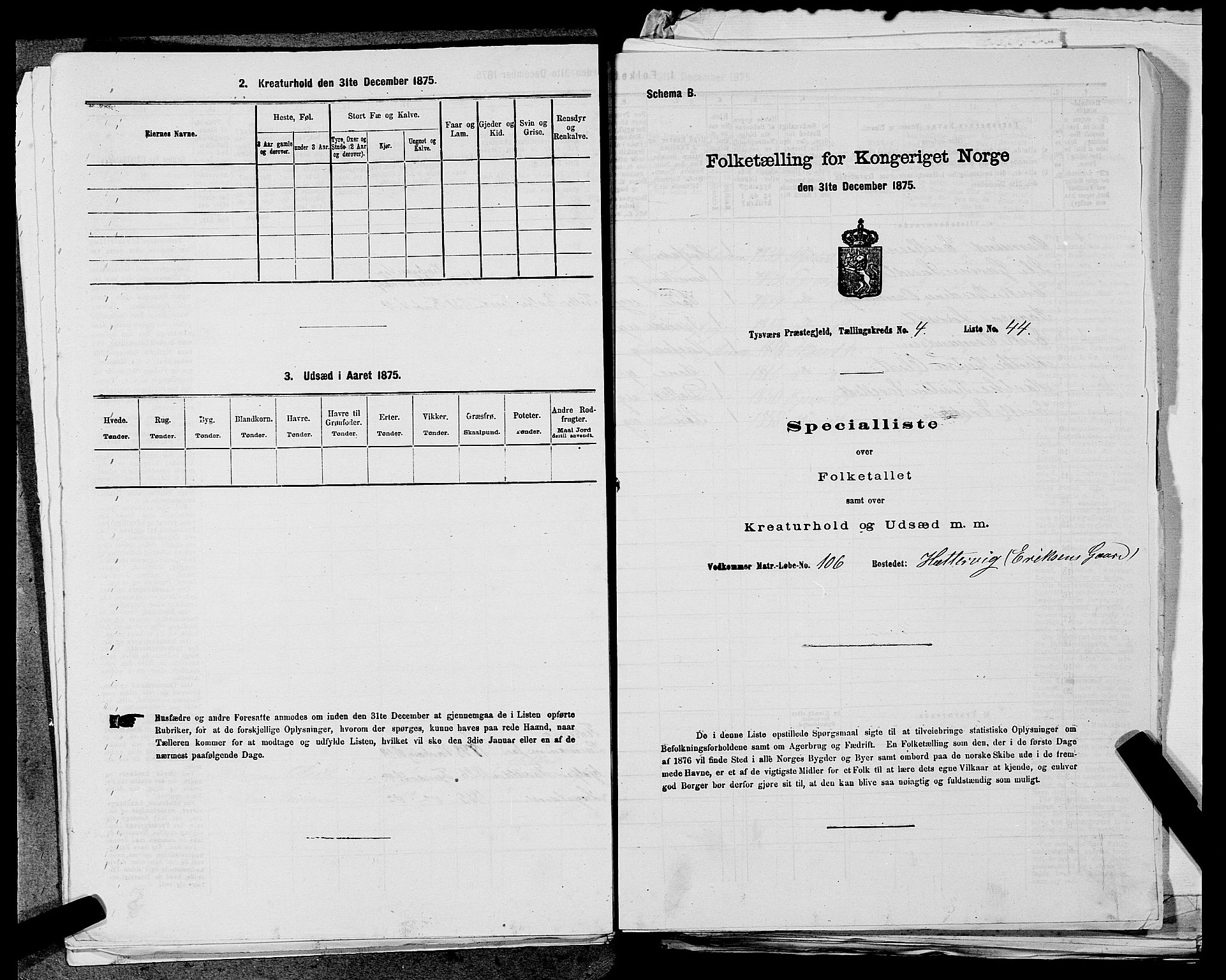 SAST, Folketelling 1875 for 1146P Tysvær prestegjeld, 1875, s. 521