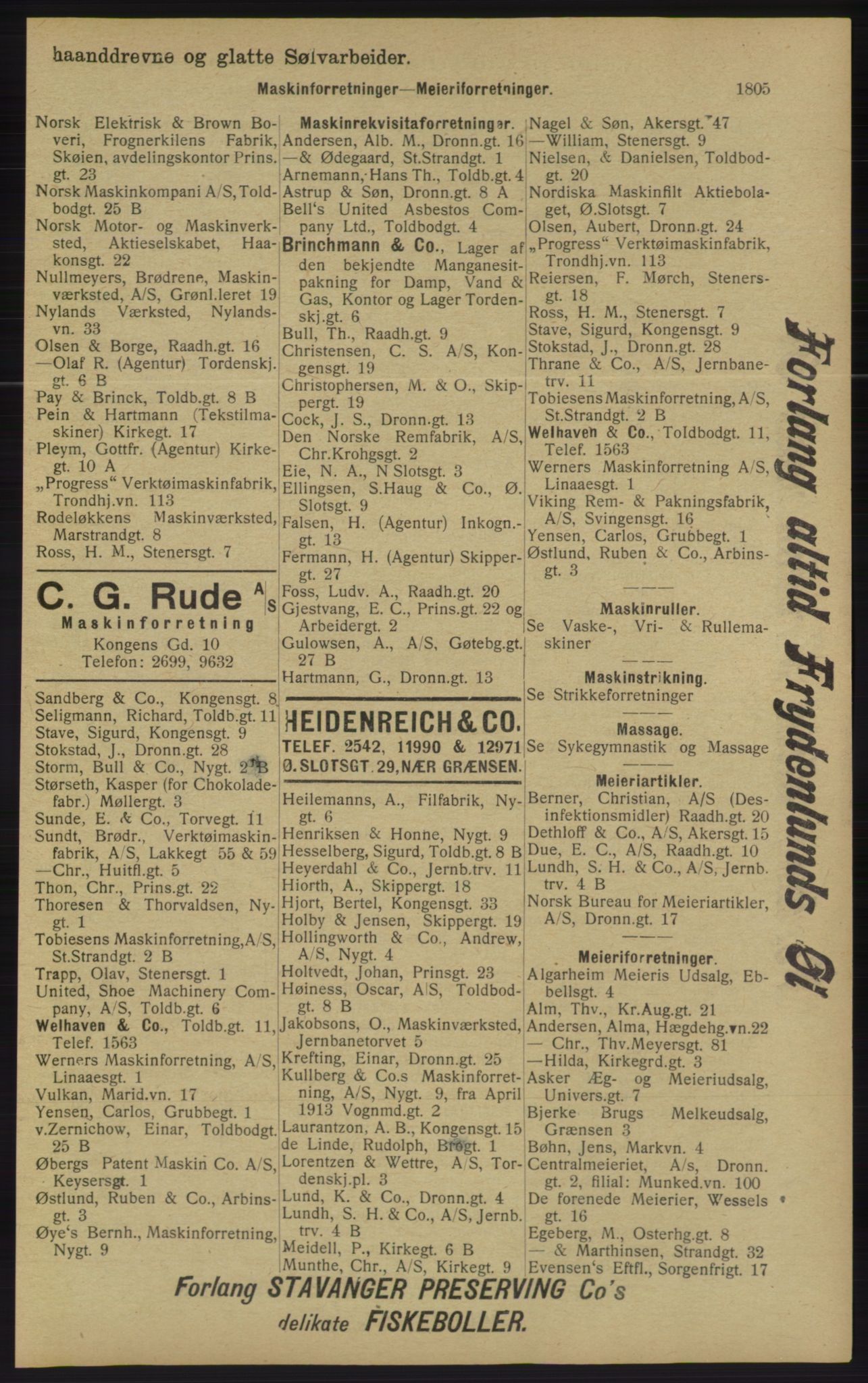 Kristiania/Oslo adressebok, PUBL/-, 1913, s. 1761