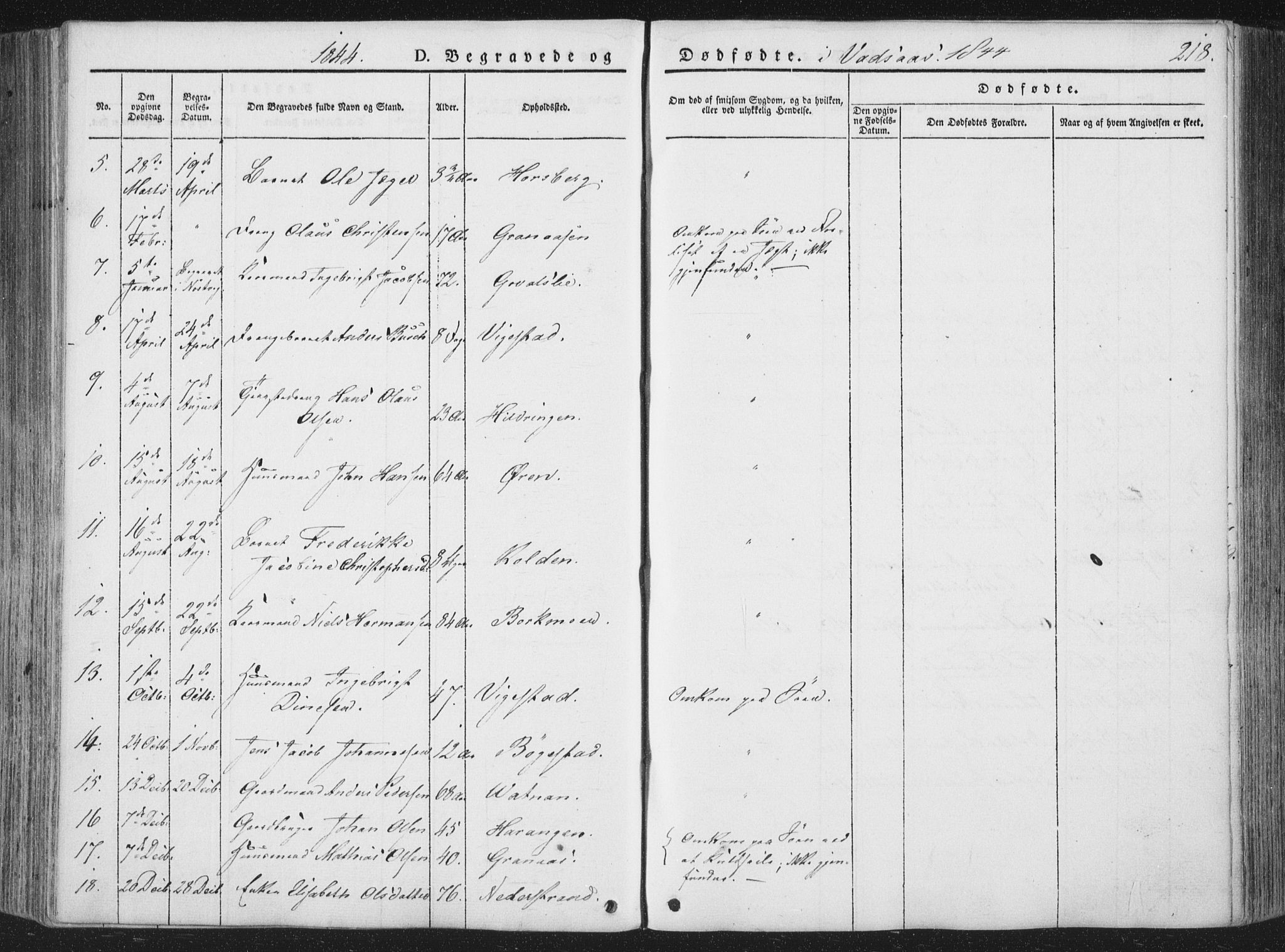 Ministerialprotokoller, klokkerbøker og fødselsregistre - Nordland, AV/SAT-A-1459/810/L0144: Ministerialbok nr. 810A07 /1, 1841-1862, s. 218