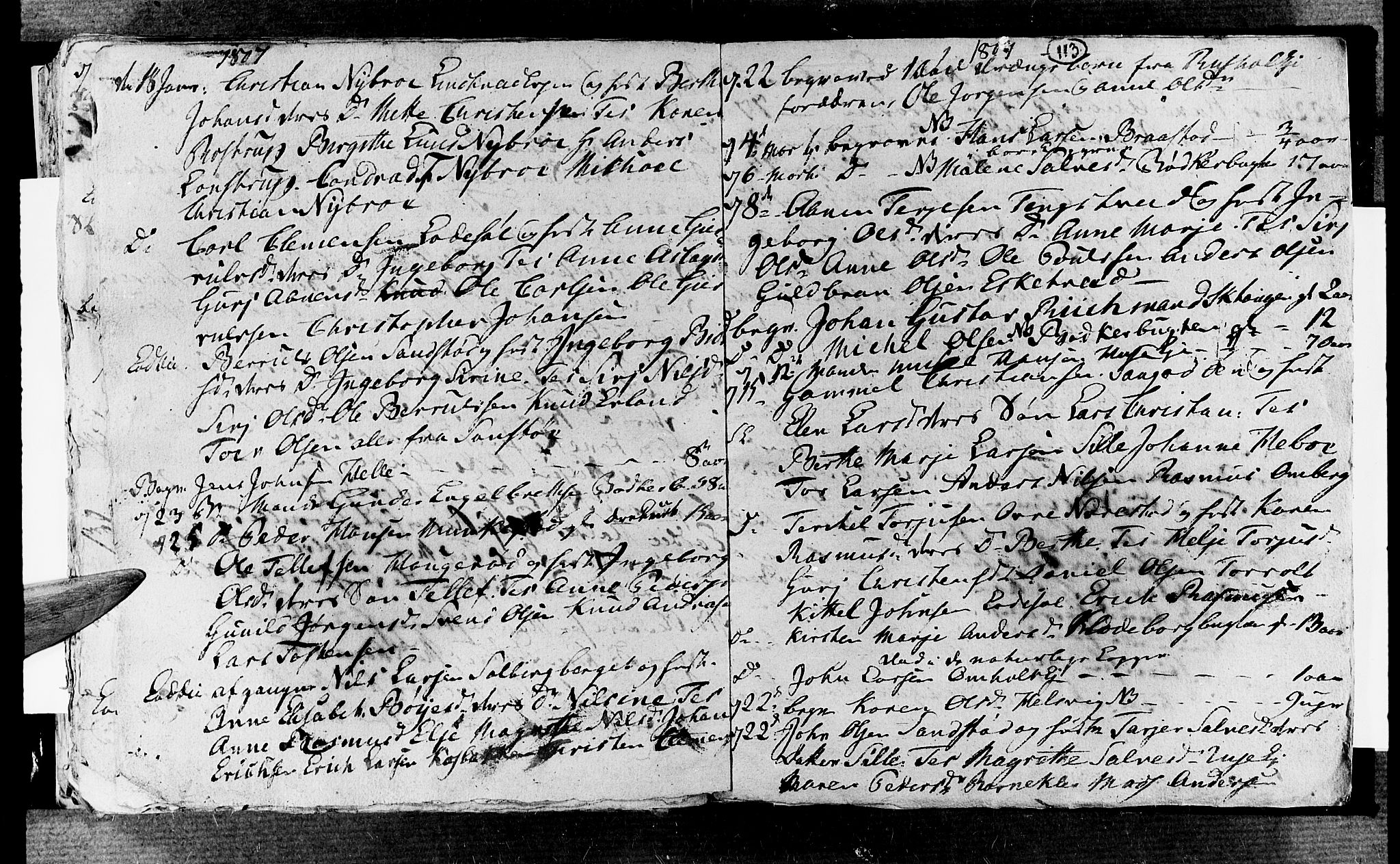 Øyestad sokneprestkontor, AV/SAK-1111-0049/F/Fb/L0002: Klokkerbok nr. B 2, 1795-1807, s. 113