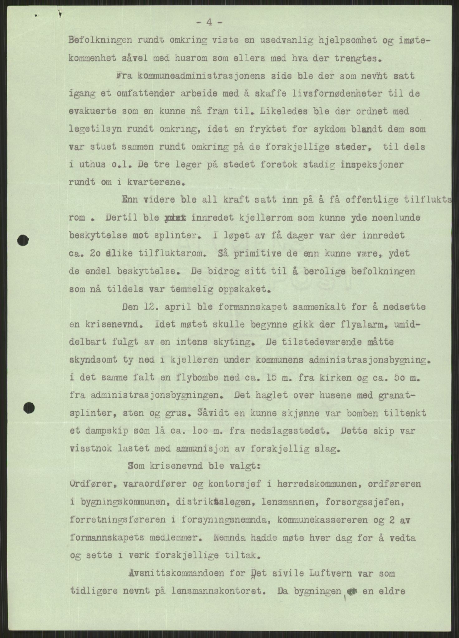 Forsvaret, Forsvarets krigshistoriske avdeling, AV/RA-RAFA-2017/Y/Ya/L0015: II-C-11-31 - Fylkesmenn.  Rapporter om krigsbegivenhetene 1940., 1940, s. 357