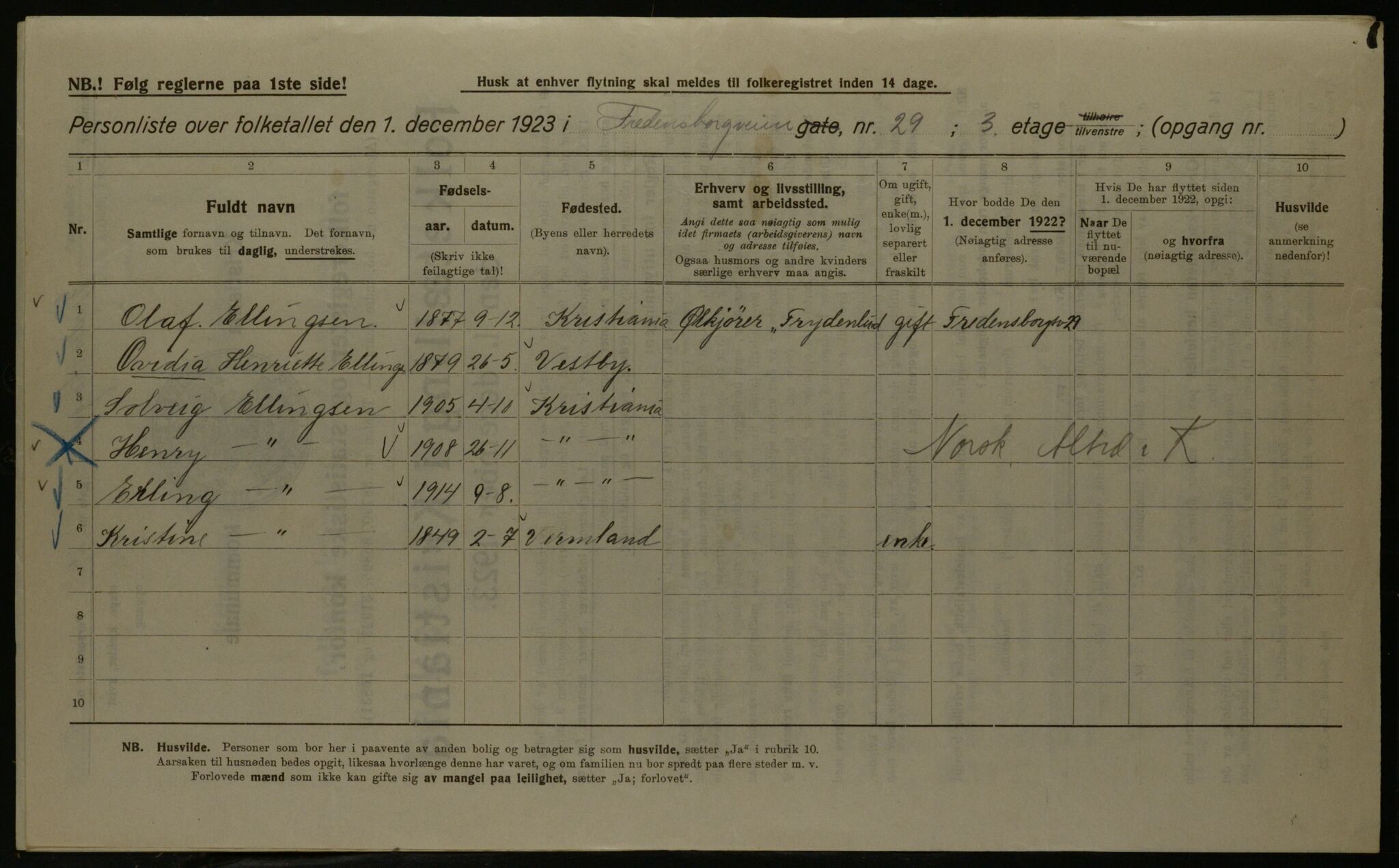 OBA, Kommunal folketelling 1.12.1923 for Kristiania, 1923, s. 29183