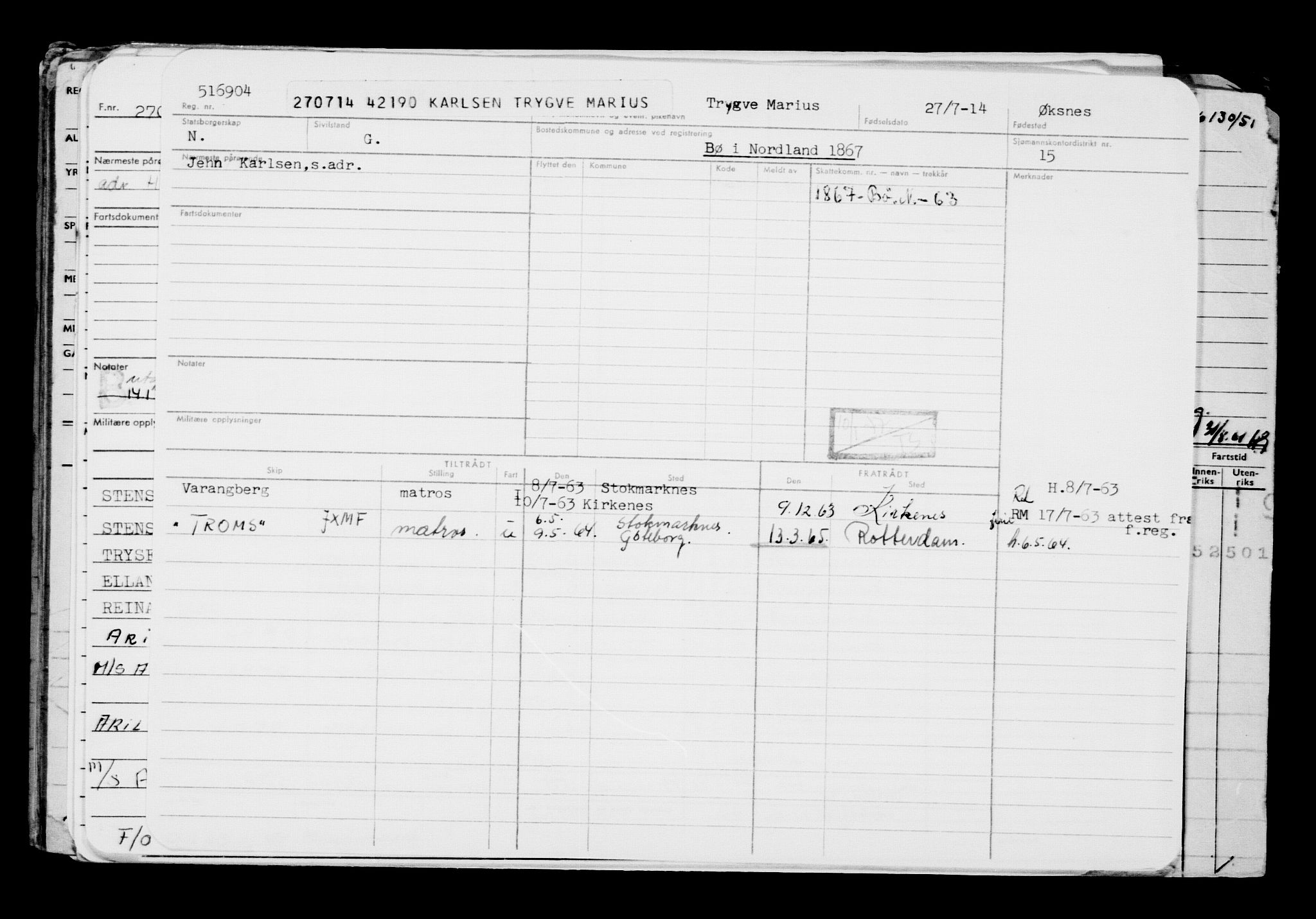 Direktoratet for sjømenn, AV/RA-S-3545/G/Gb/L0122: Hovedkort, 1914, s. 717