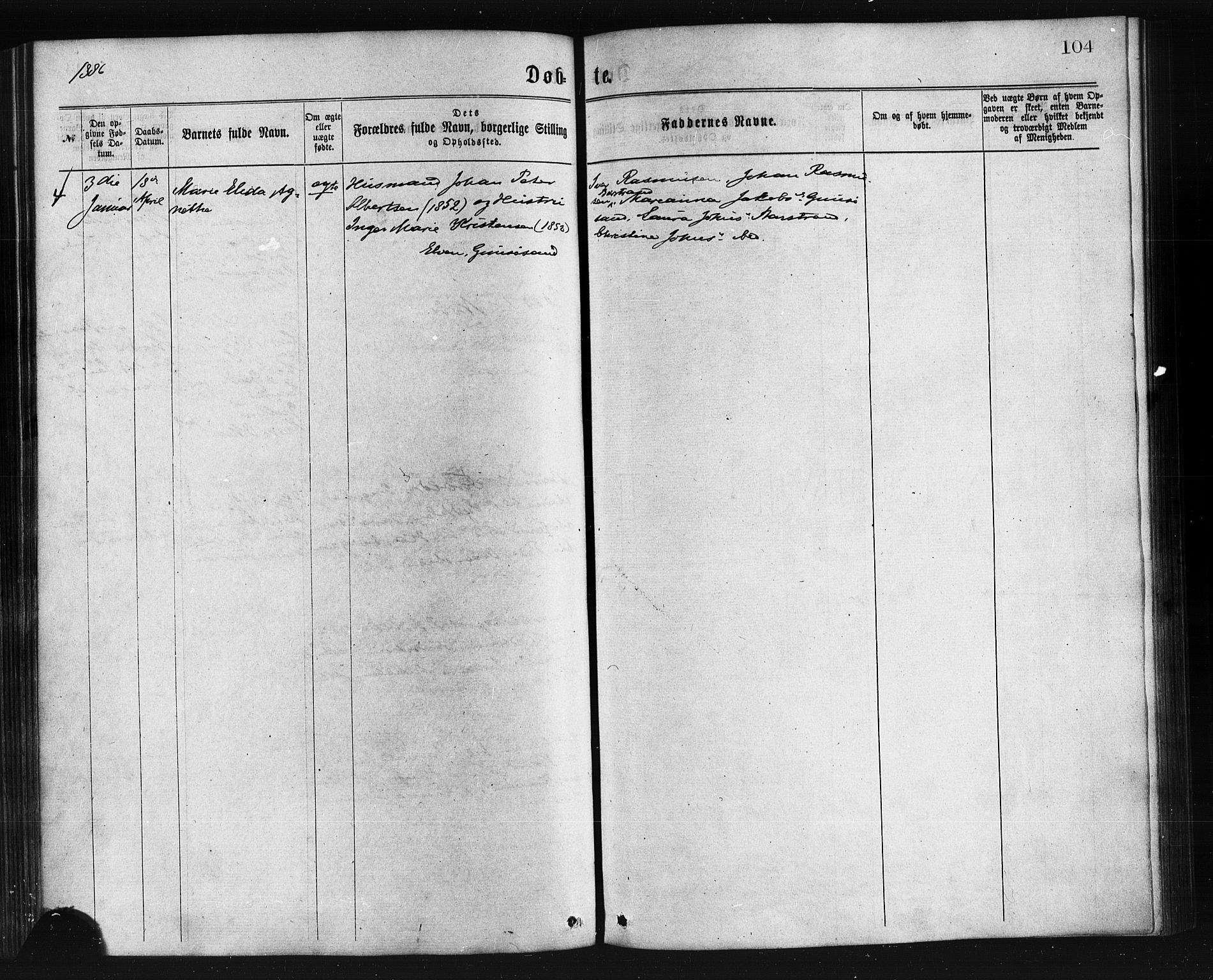 Ministerialprotokoller, klokkerbøker og fødselsregistre - Nordland, AV/SAT-A-1459/876/L1096: Ministerialbok nr. 876A02, 1870-1886, s. 104