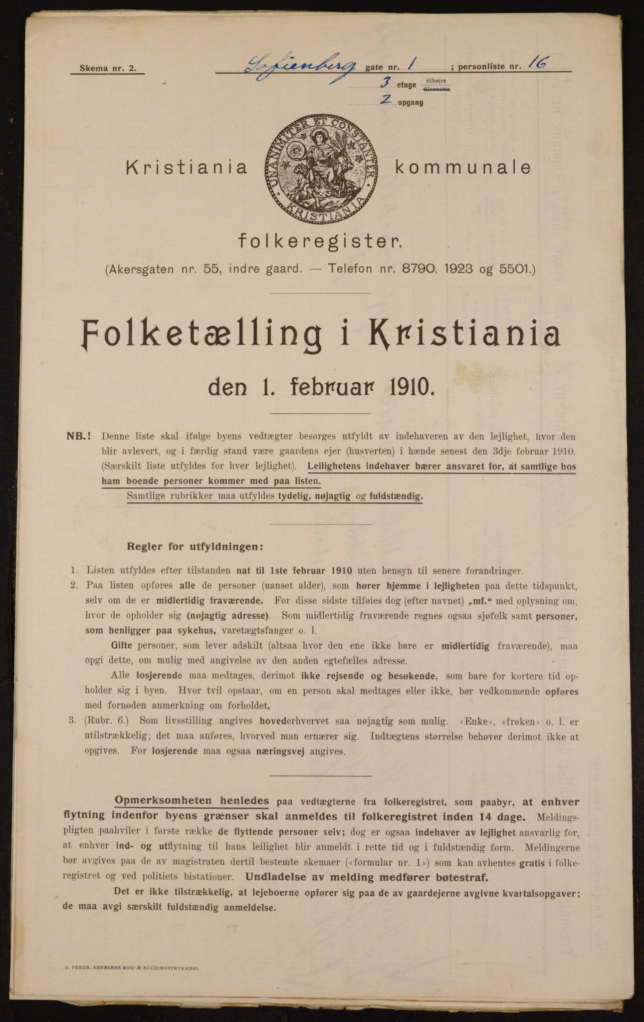 OBA, Kommunal folketelling 1.2.1910 for Kristiania, 1910, s. 93529