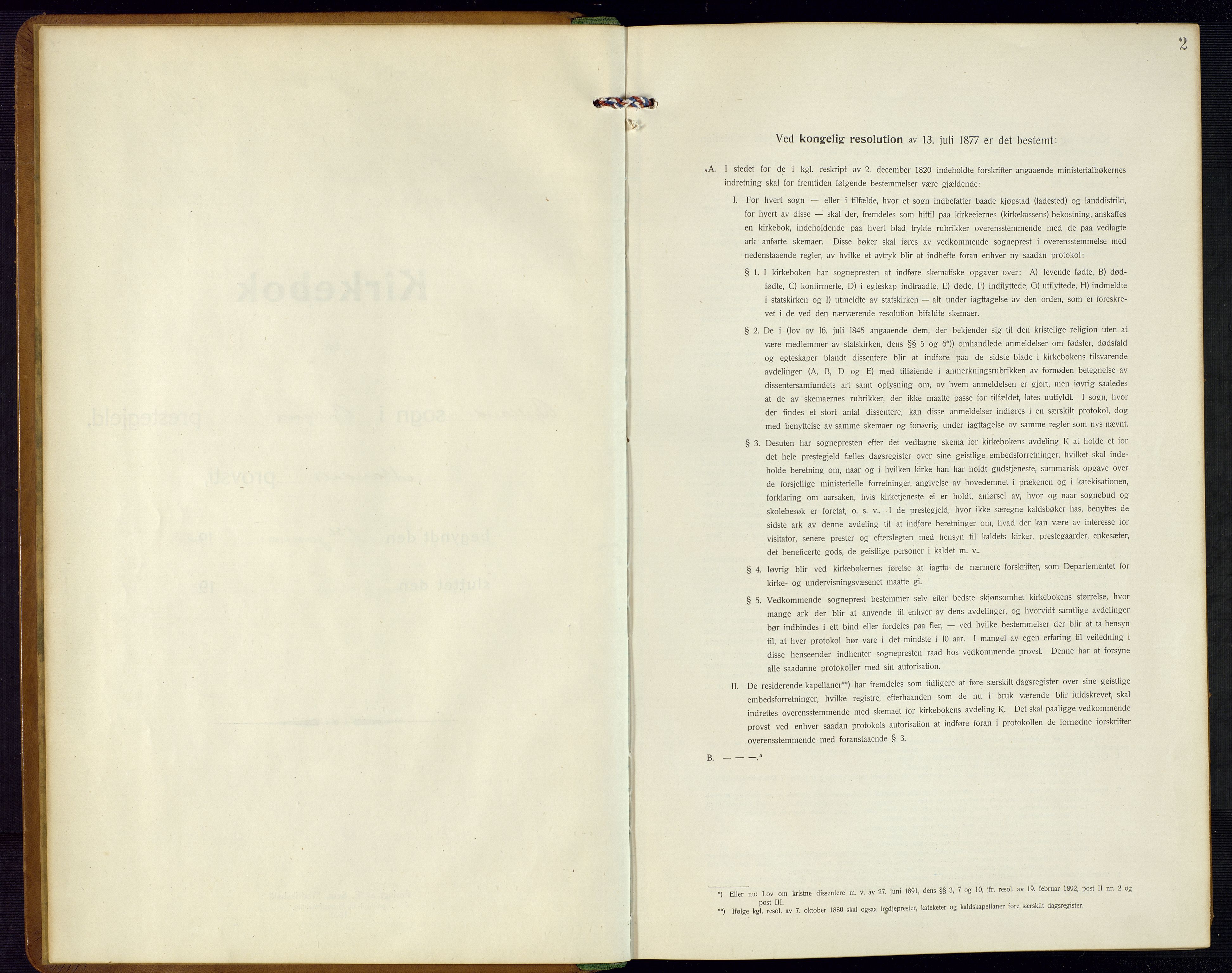 Bjelland sokneprestkontor, SAK/1111-0005/F/Fb/Fba/L0006: Klokkerbok nr. B 6, 1923-1956, s. 2